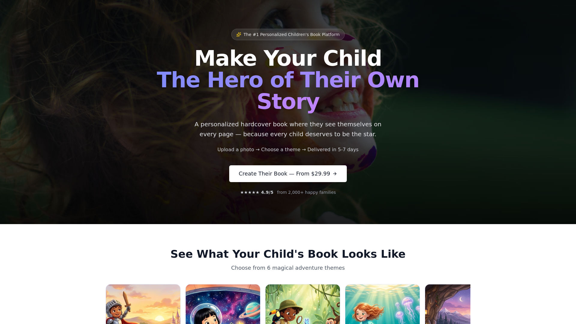 website screenshot of https://herotales.io/