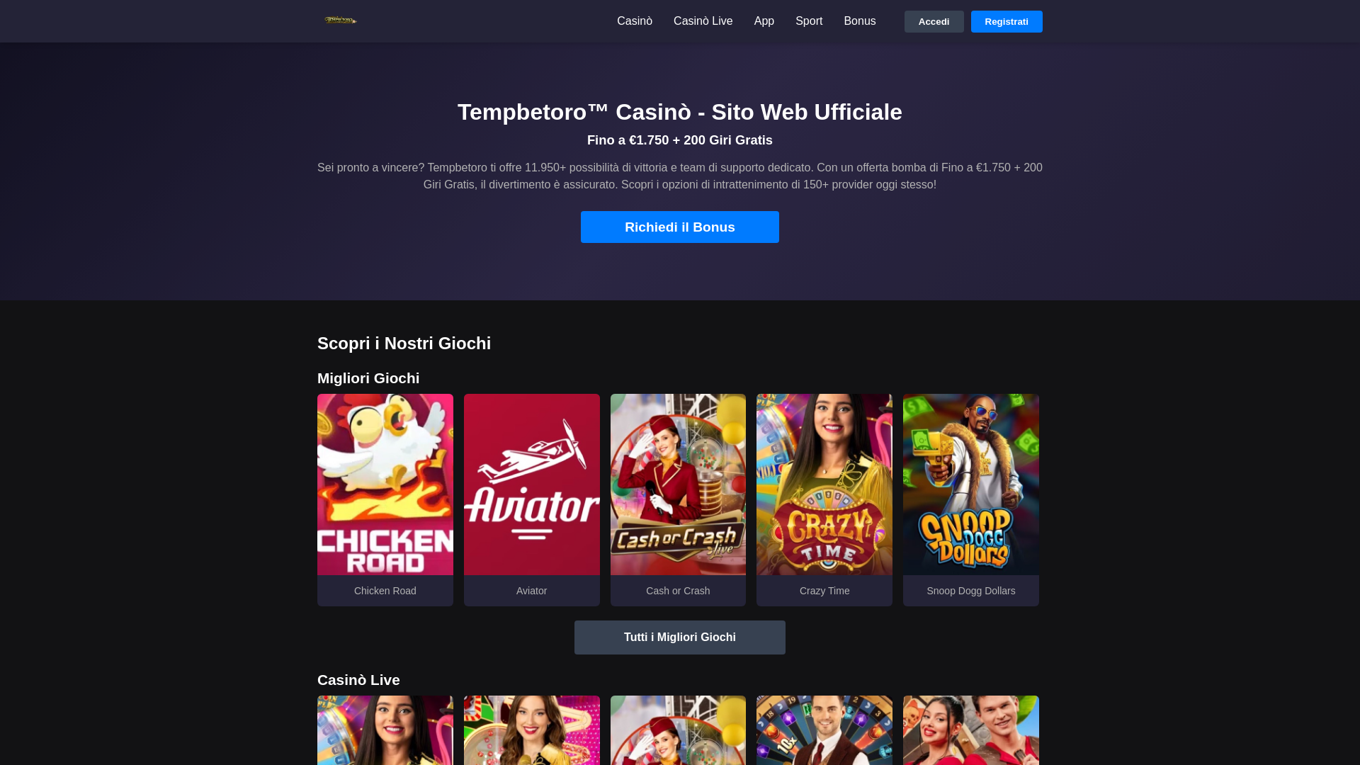 website screenshot of https://tempbetoro-casino-it.pages.dev/