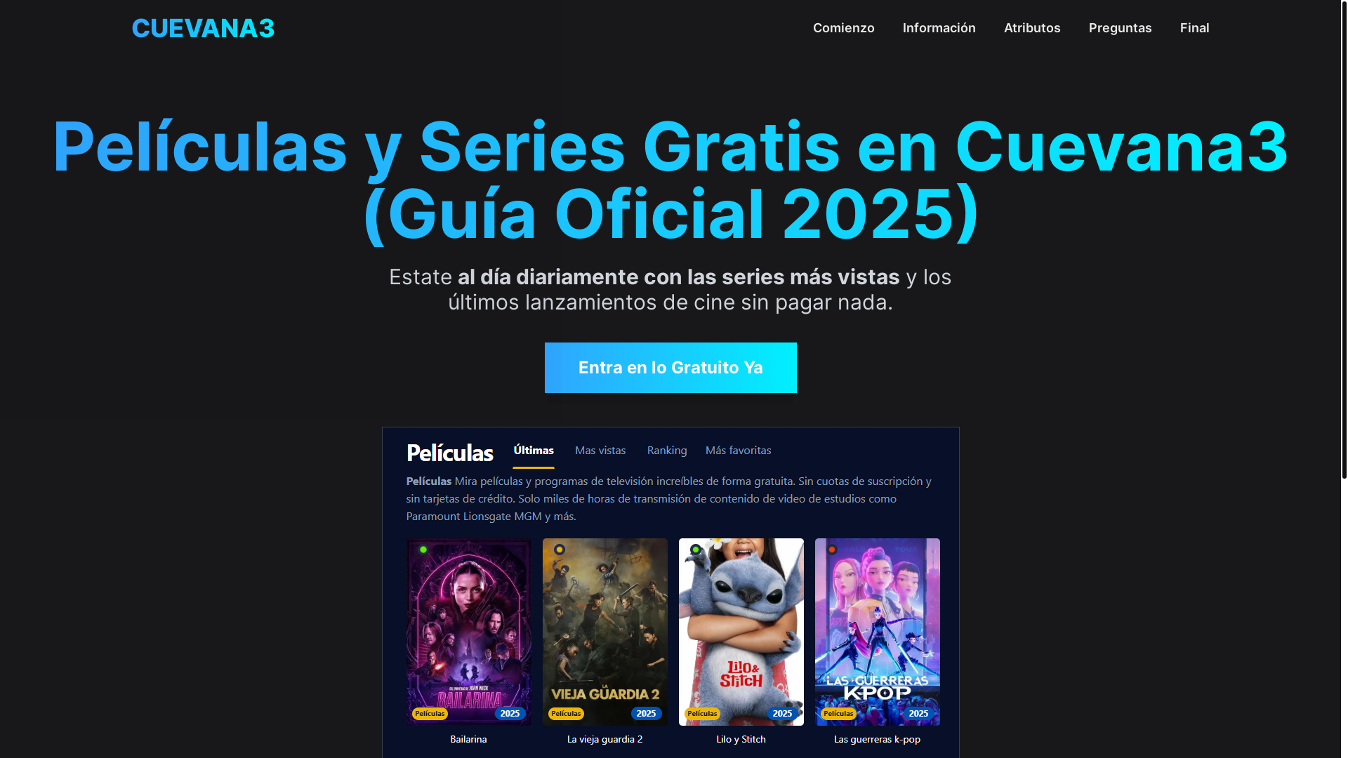 website screenshot of https://cuevana3-7tgc.pages.dev/