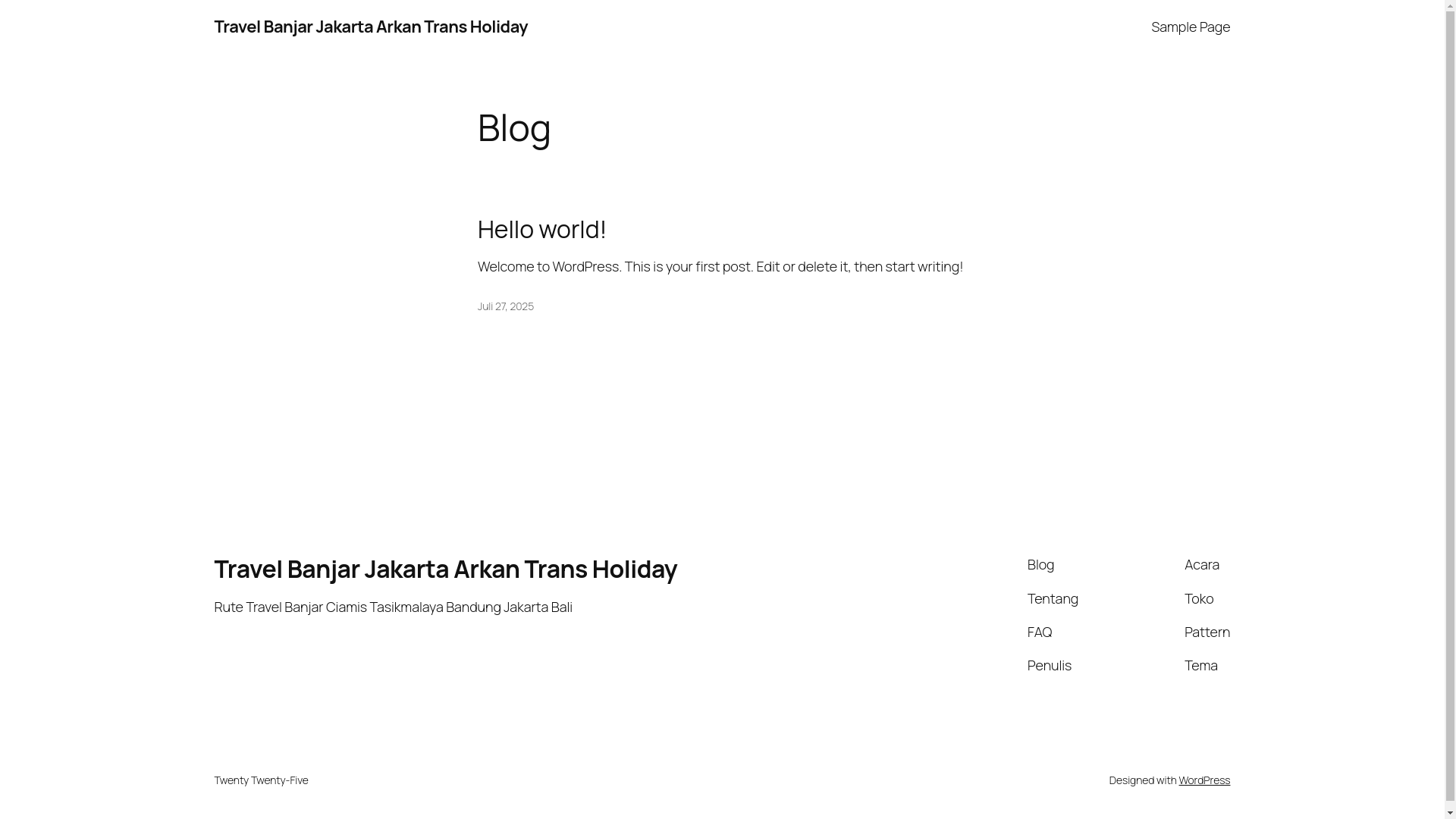 website screenshot of https://arkantransholiday.com/
