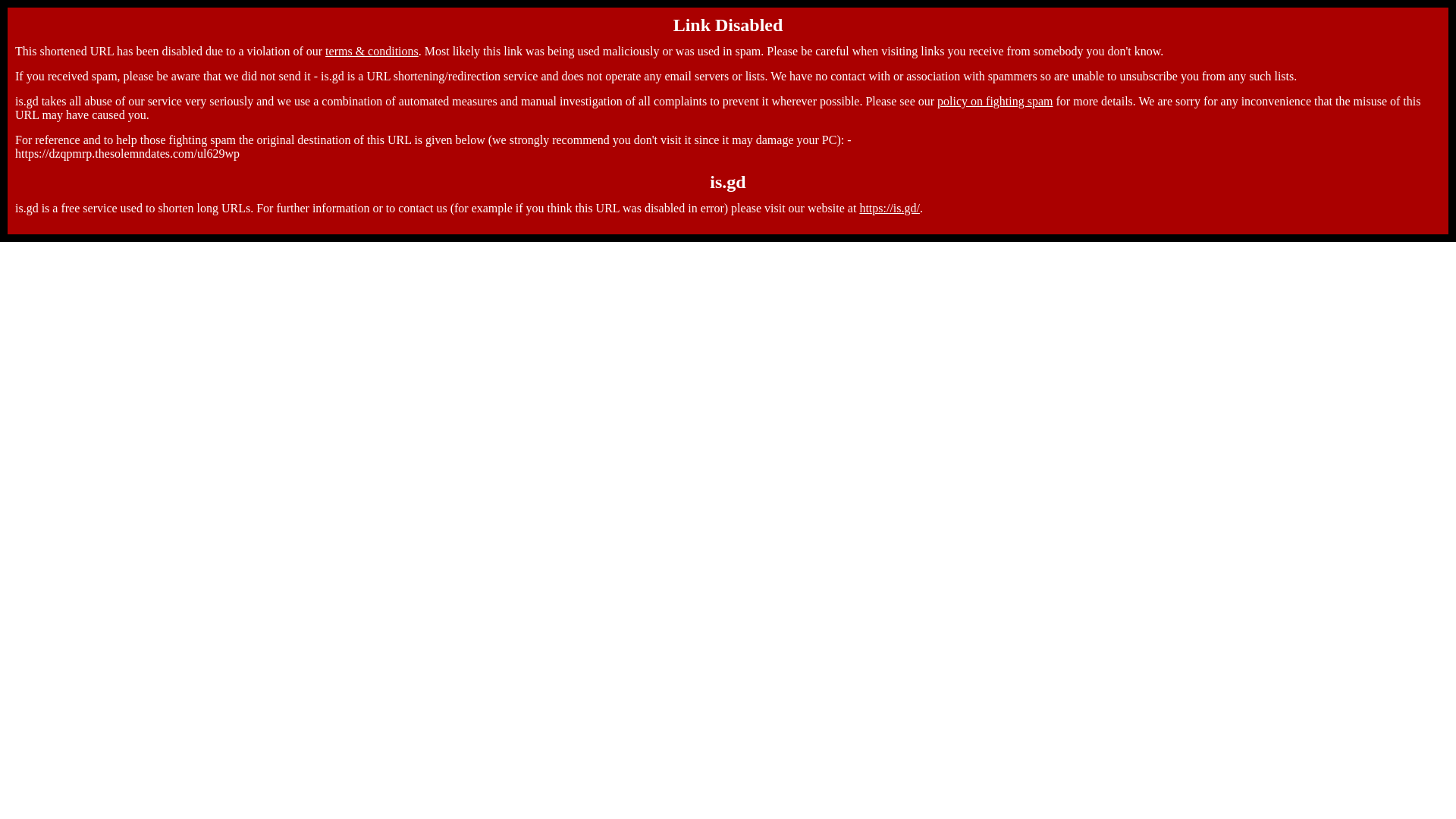 website screenshot of https://is.gd/N1ikS2