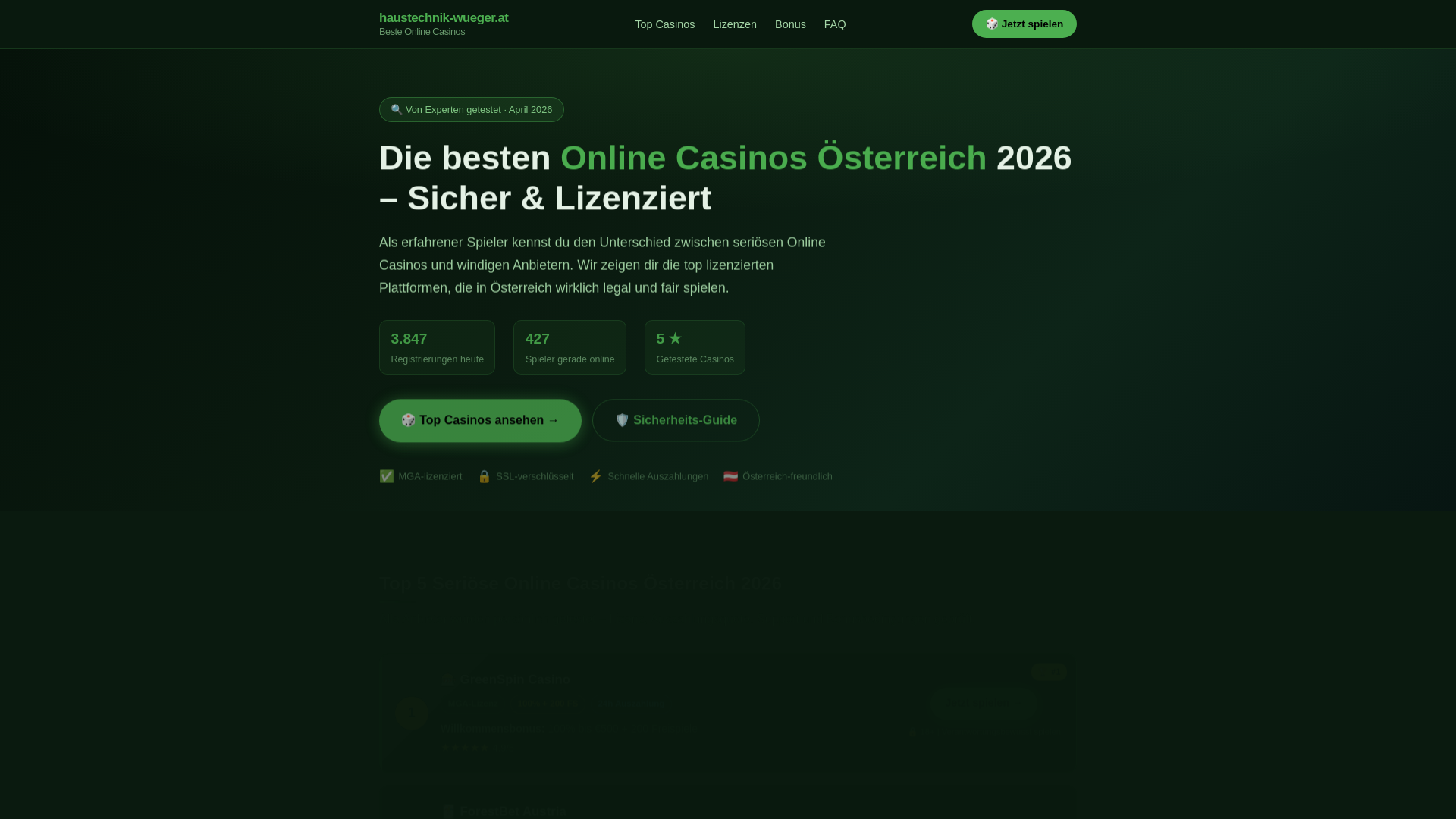 website screenshot of https://haustechnik-wueger-at.pages.dev/