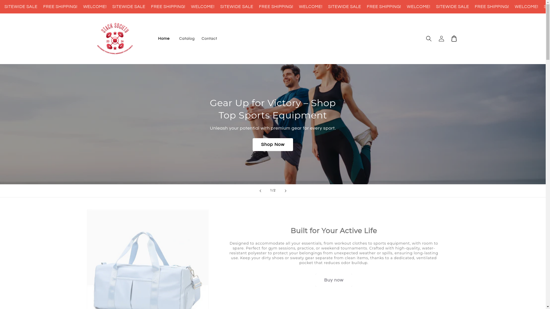 website screenshot of https://stacksociety.store/