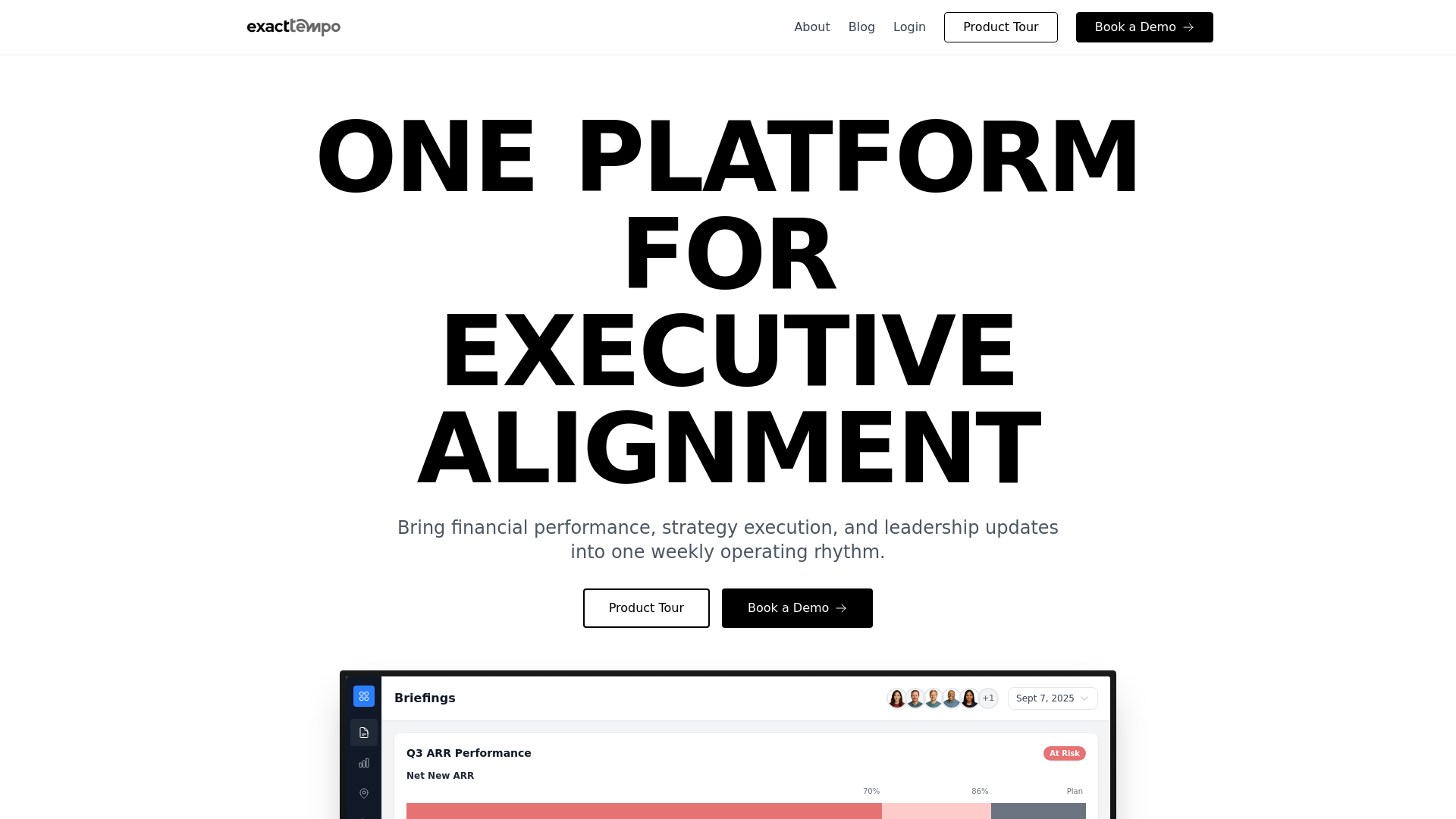 website screenshot of https://exacttemposystems.com/