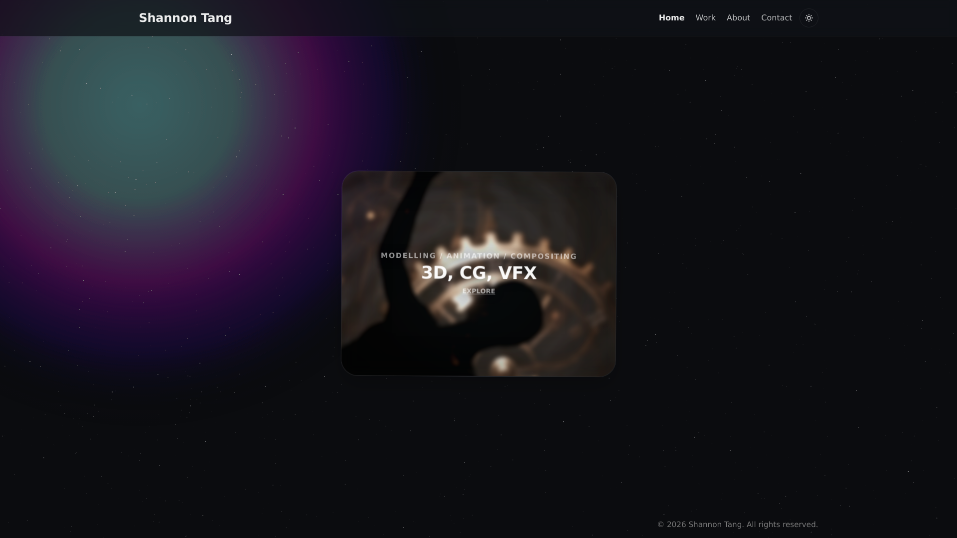 website screenshot of https://shannontang.pages.dev/