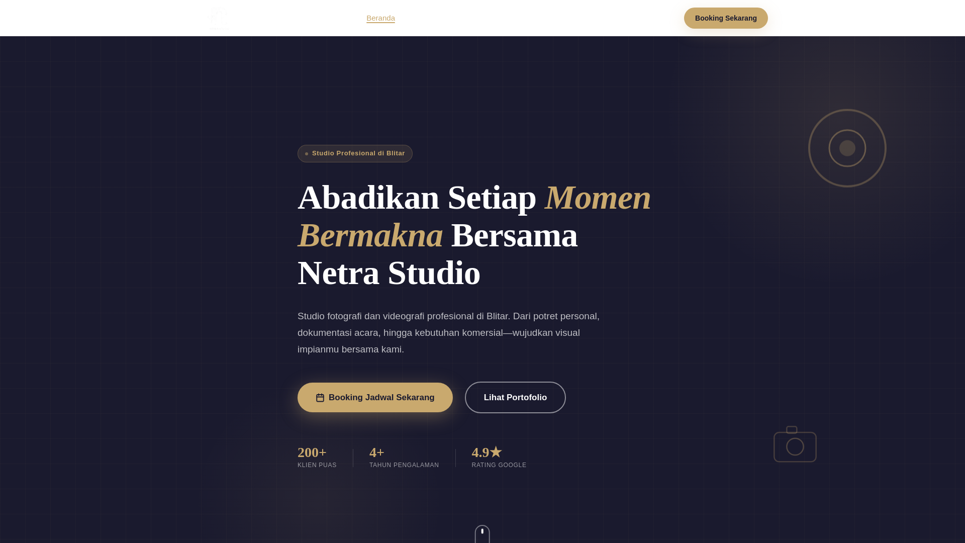 website screenshot of https://netrastudio.web.id/