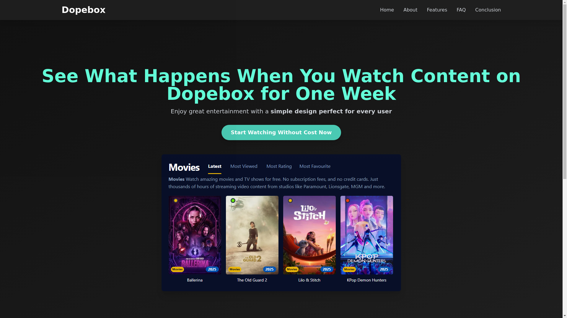 website screenshot of https://dopebox-zyq7.pages.dev/
