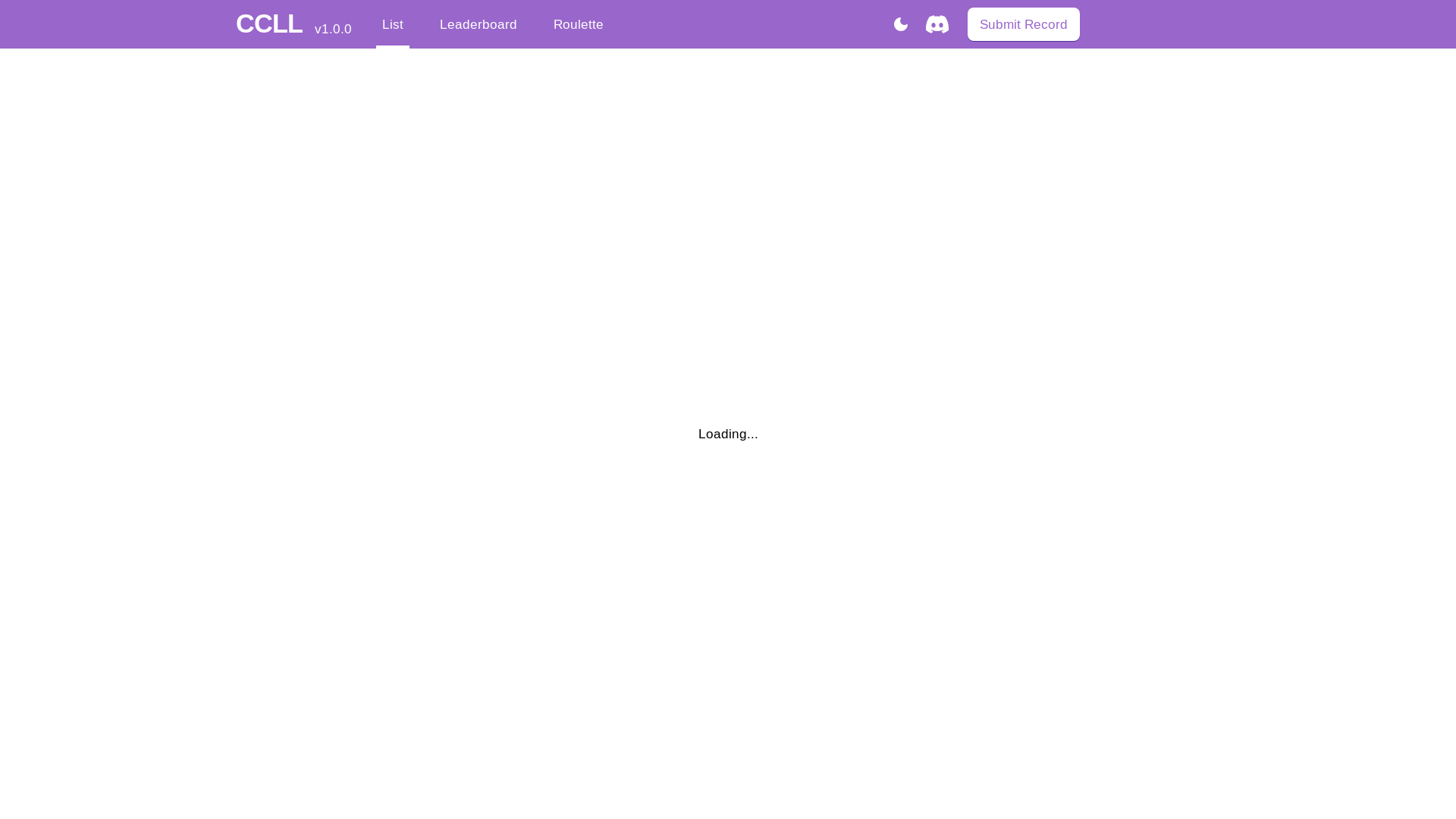 website screenshot of https://competitivechallengelist.pages.dev/