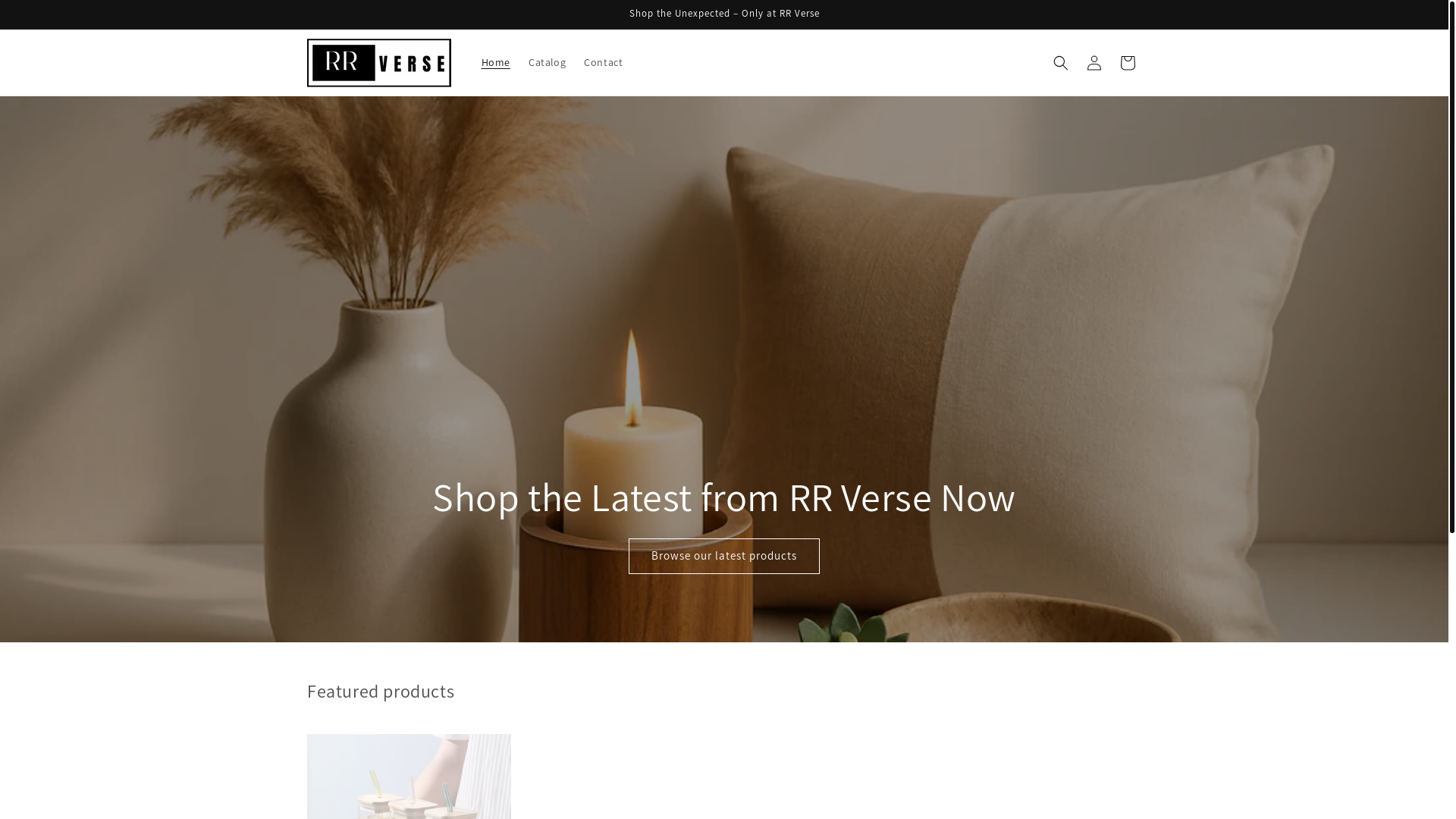website screenshot of https://rrverse.store/