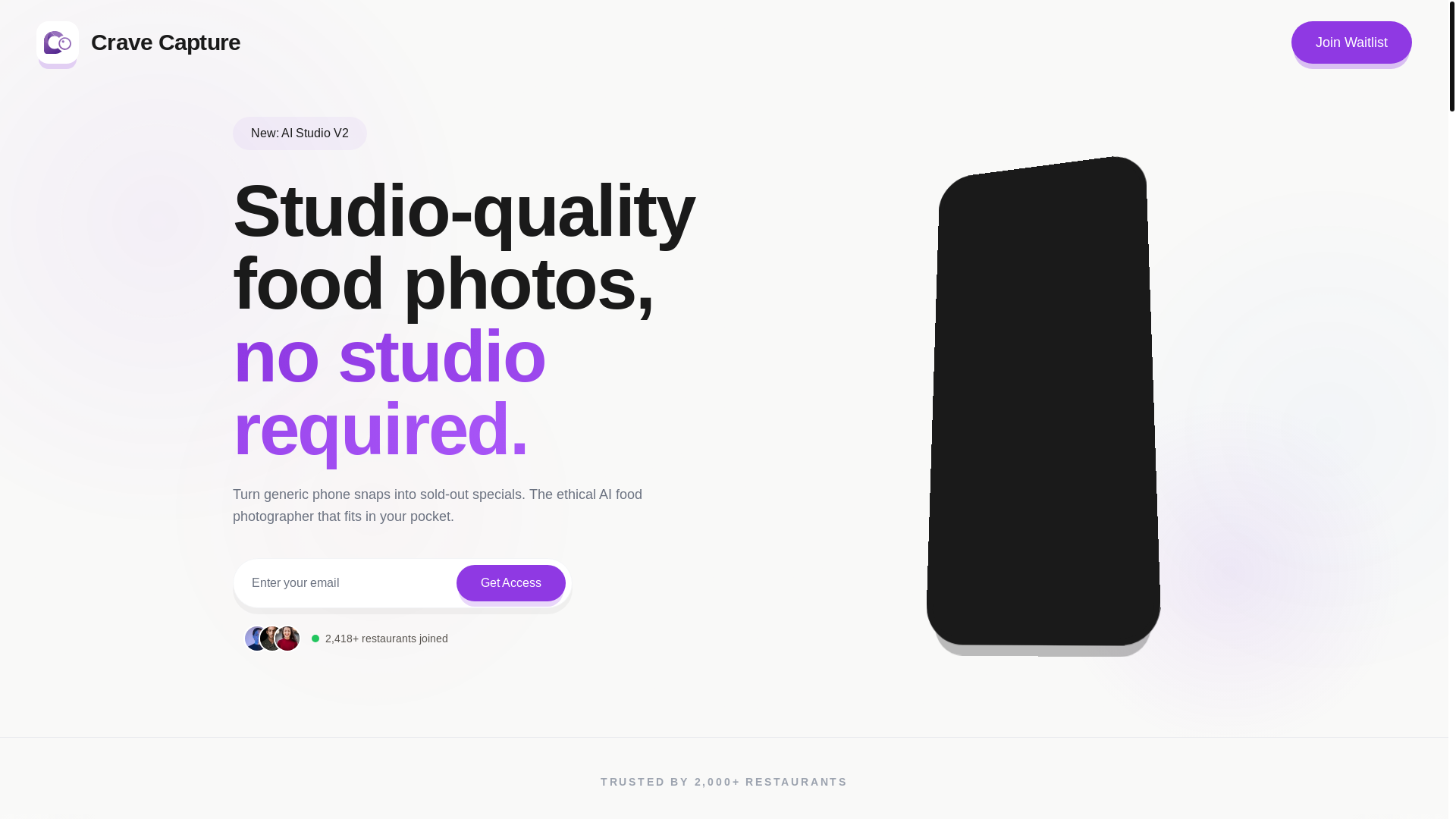website screenshot of https://cravecapture.pages.dev/