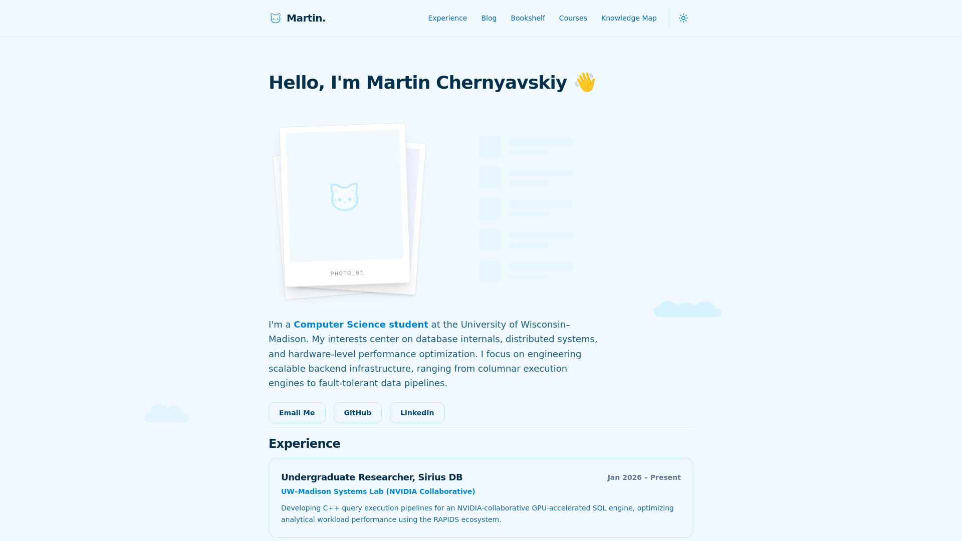 website screenshot of https://martinchernyavskiy.com/