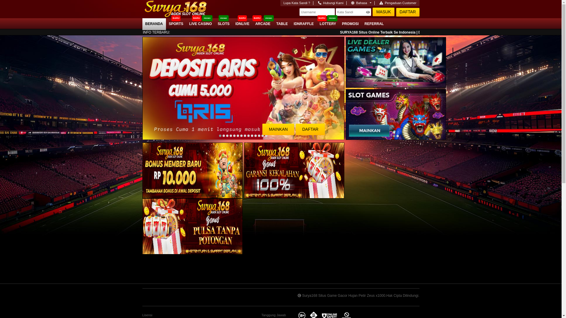 website screenshot of https://badai-petir168.shop/