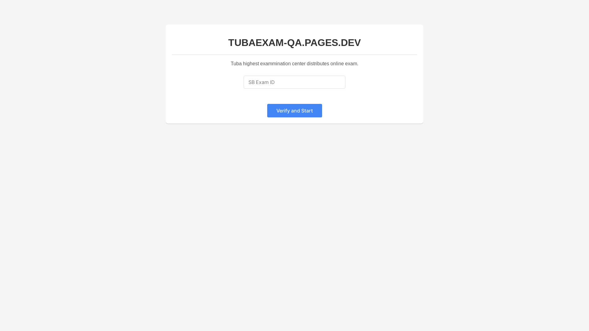 website screenshot of https://tubaexam-qa.pages.dev/