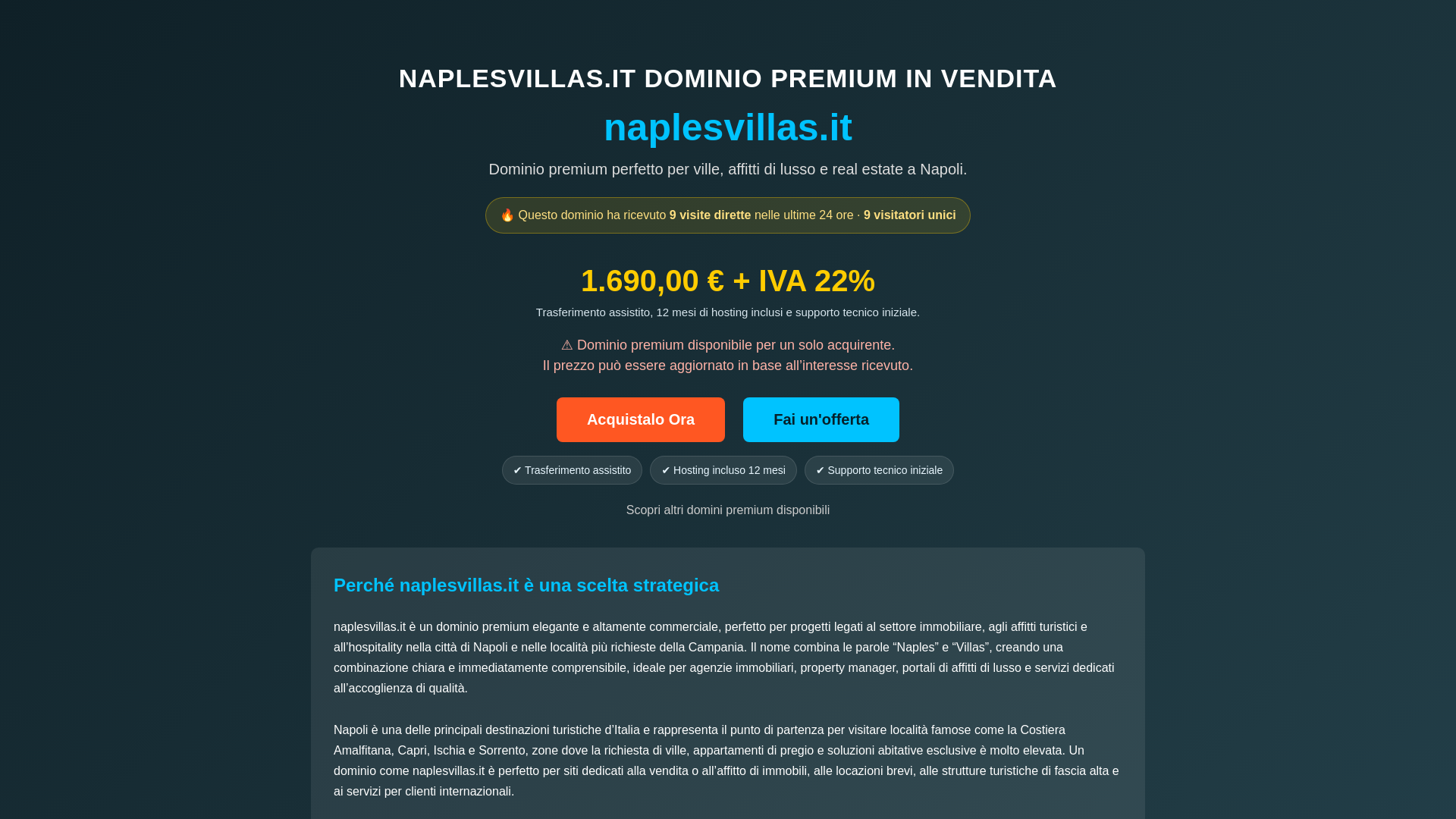 website screenshot of https://naplesvillas.it/