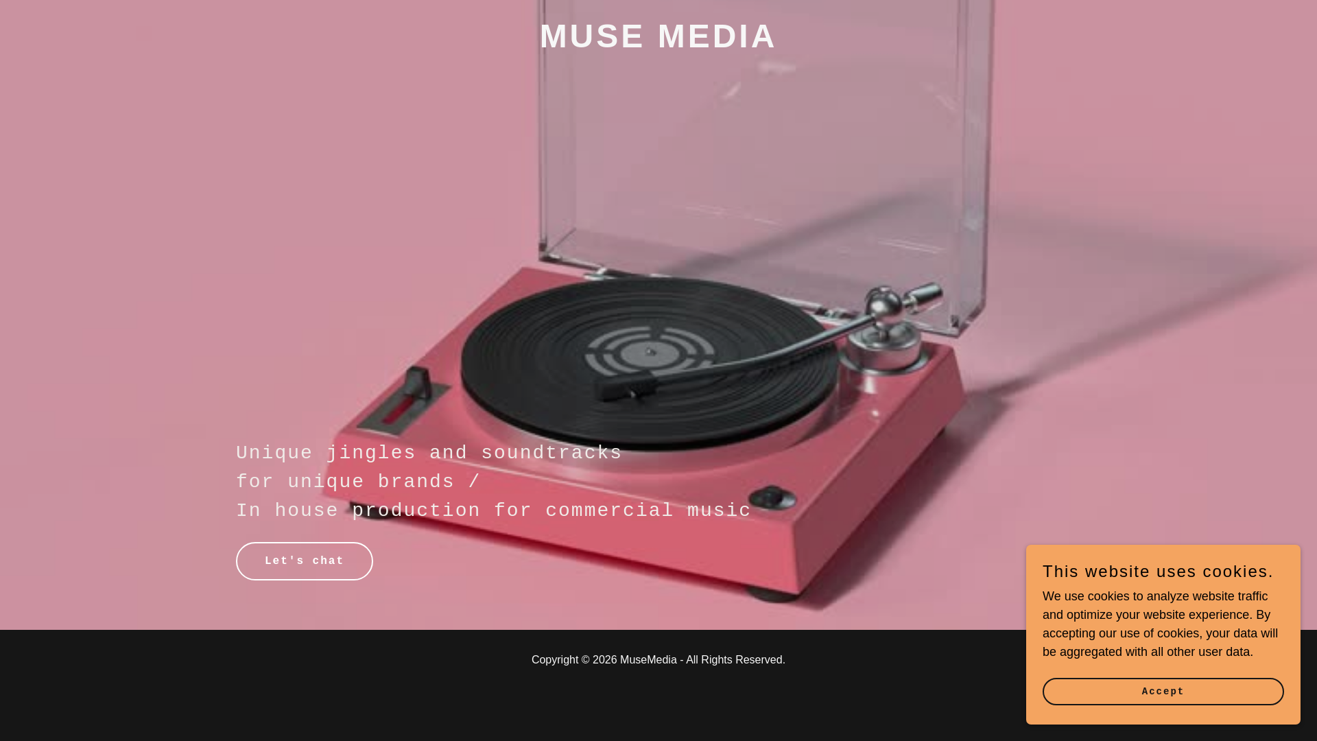 website screenshot of https://mediamusemarketing.com/