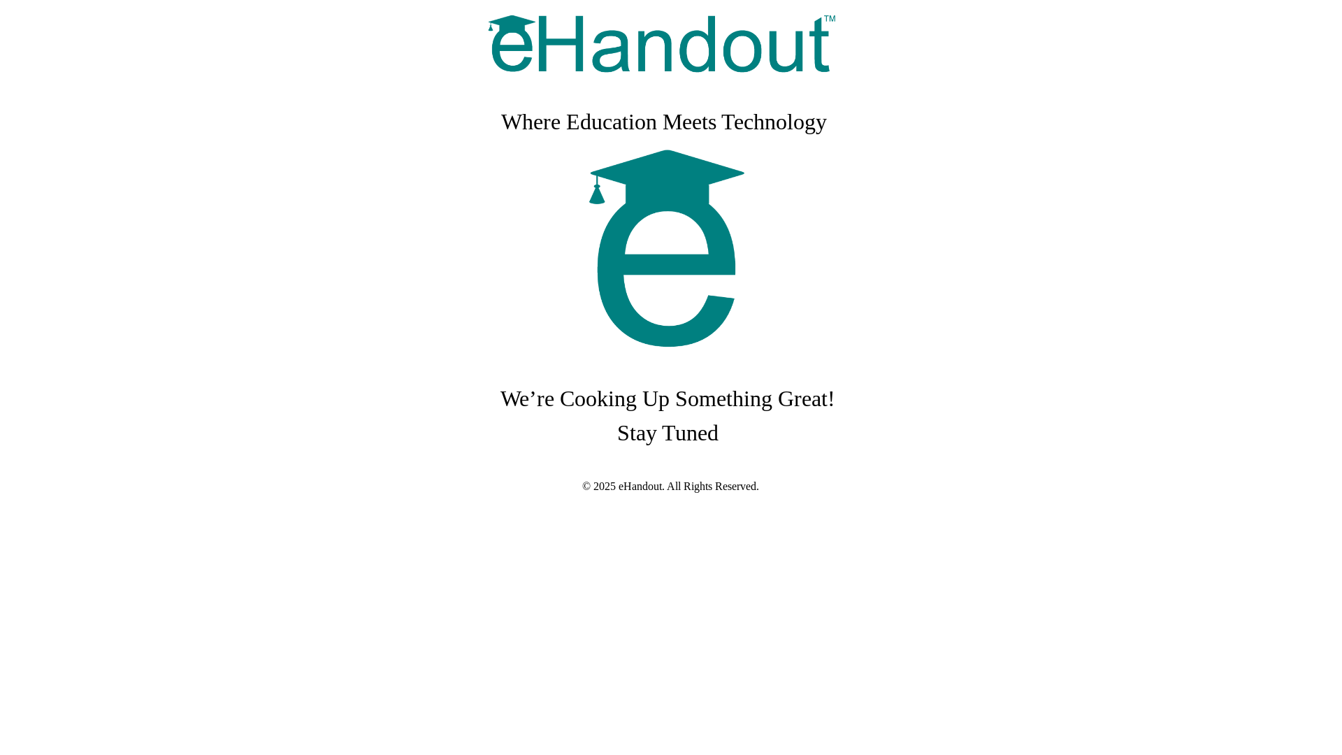 website screenshot of https://ehandout.uk/
