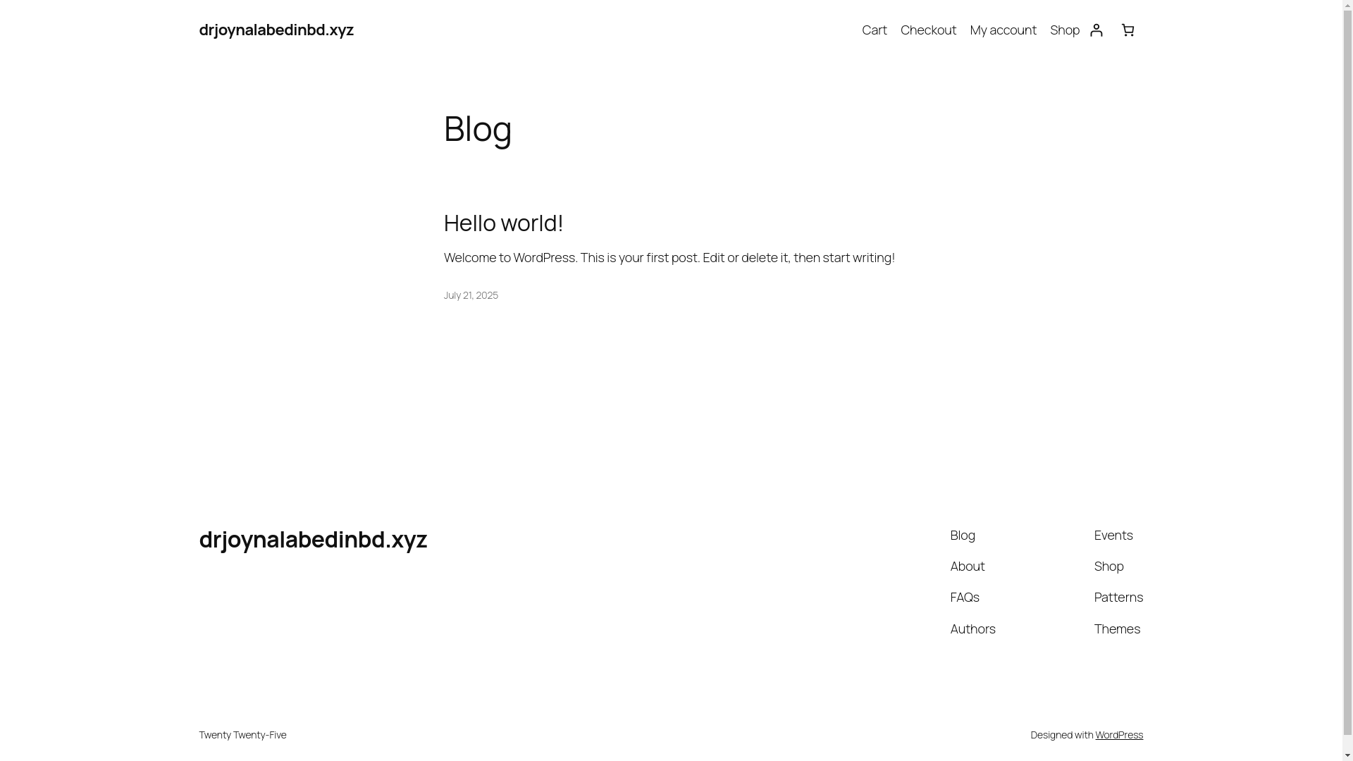 website screenshot of https://drjoynalabedinbd.xyz/