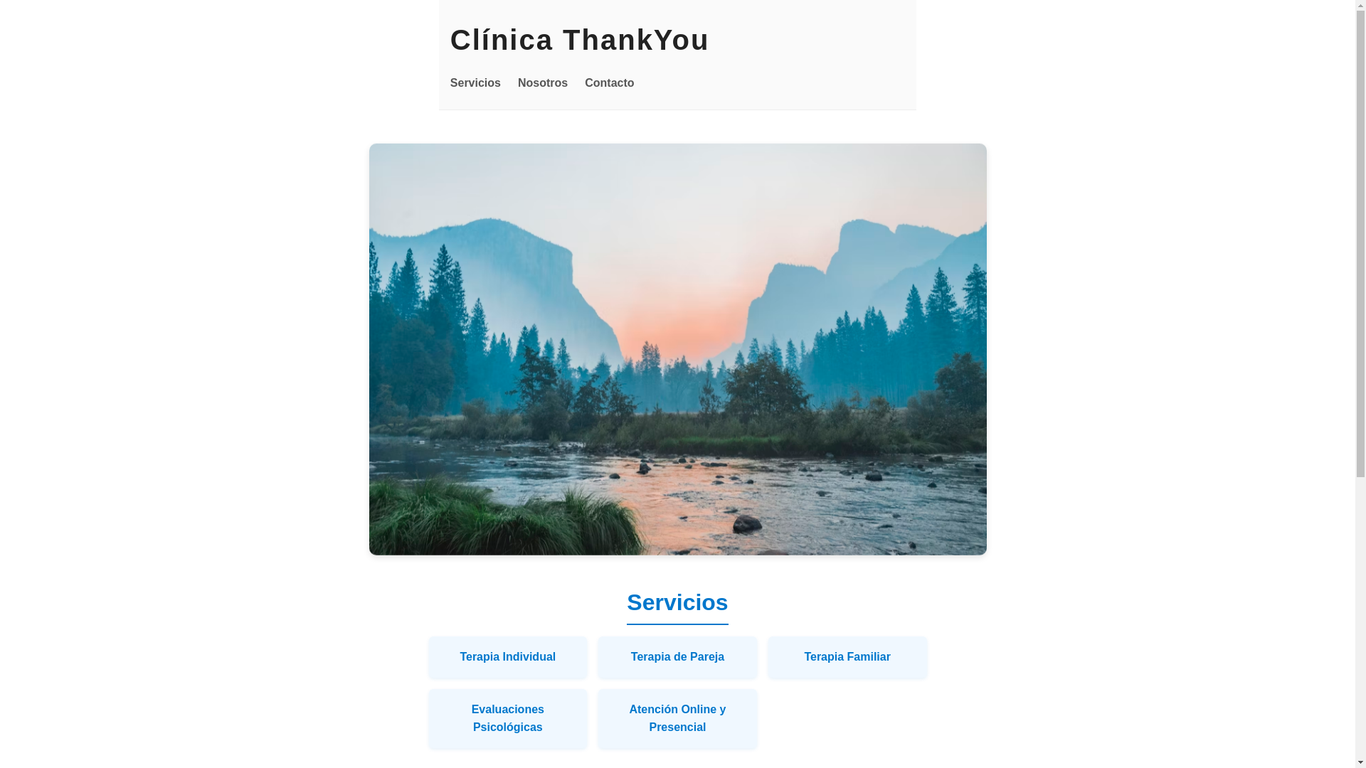 website screenshot of https://clinicapsicologicathankyou.com/