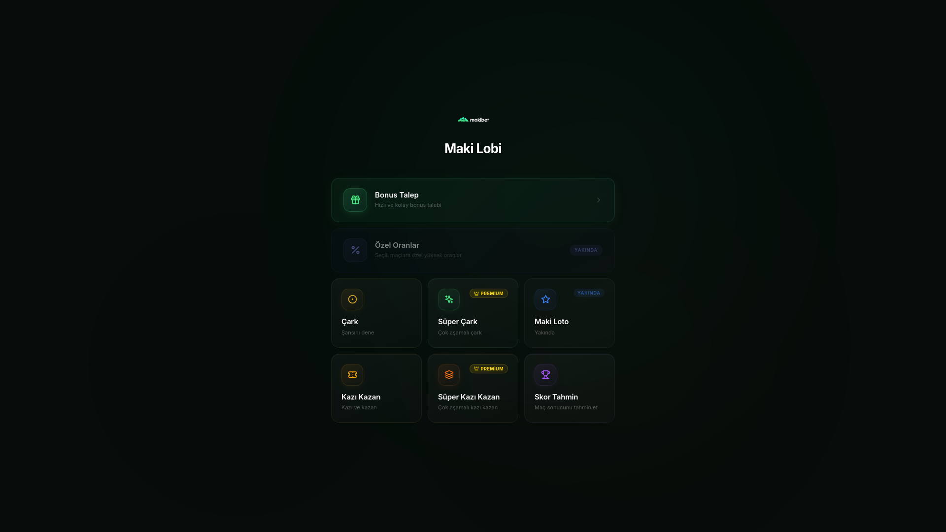 website screenshot of https://makibetbonus.com