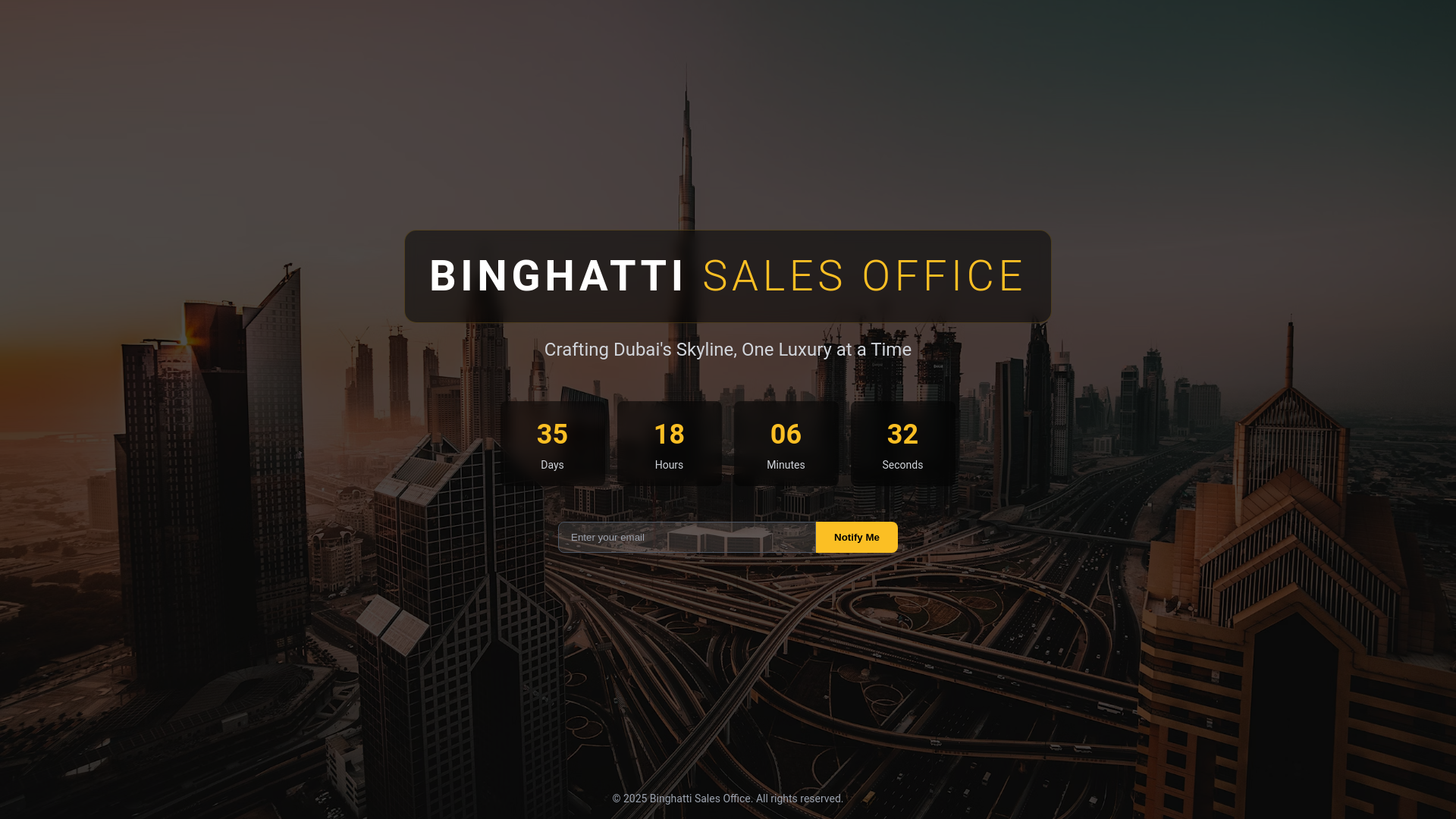 website screenshot of https://binghattisalesoffice.com/