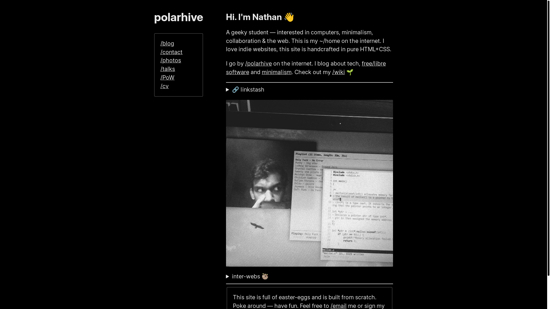 website screenshot of https://polarhive.pages.dev/