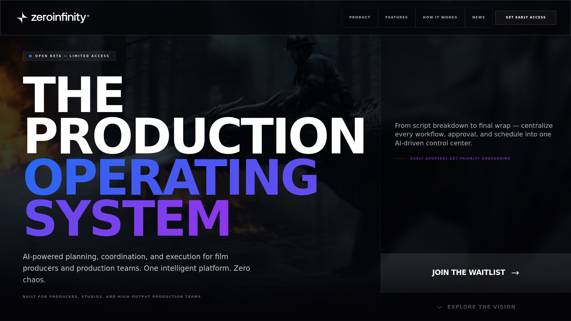 website screenshot of https://website-zeroinfinity-ai.pages.dev/