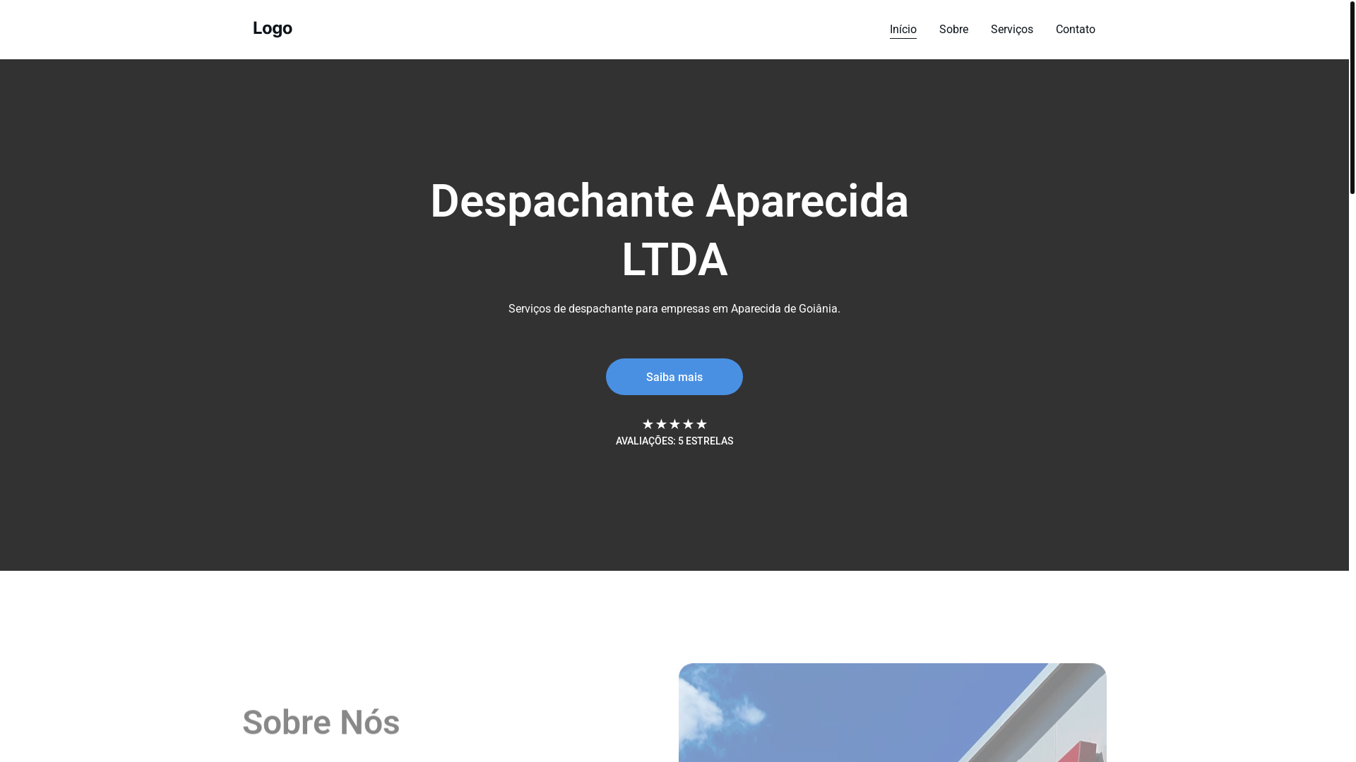 website screenshot of https://despachanteaparecidaltda.shop/