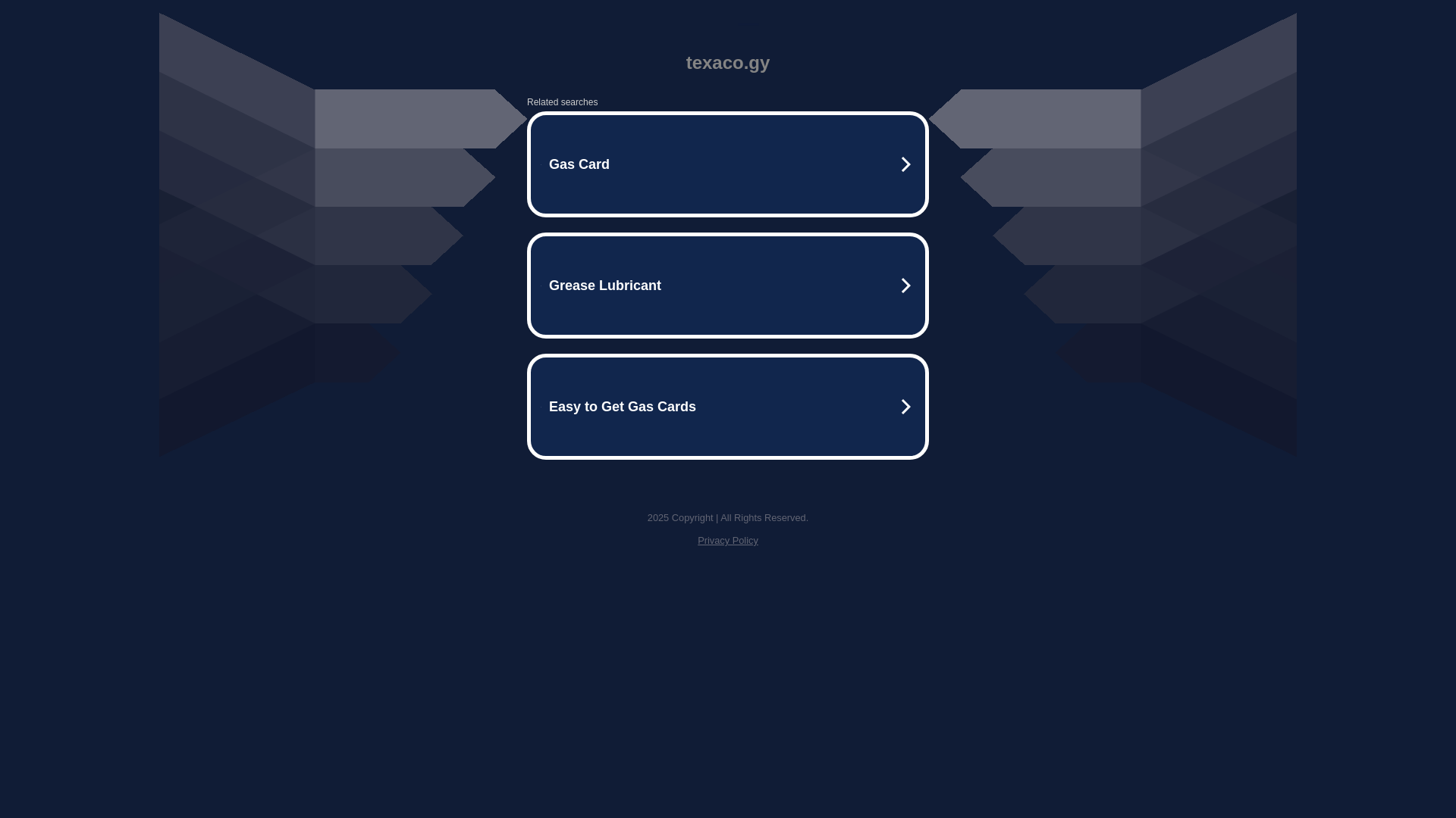 website screenshot of https://texaco.gy/