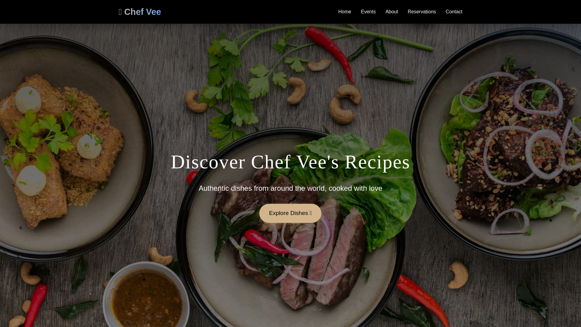 website screenshot of https://bookchefvee.pages.dev/