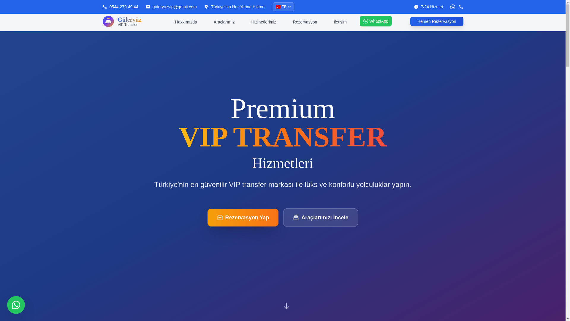 website screenshot of https://guleryuzviptransfer.pages.dev/