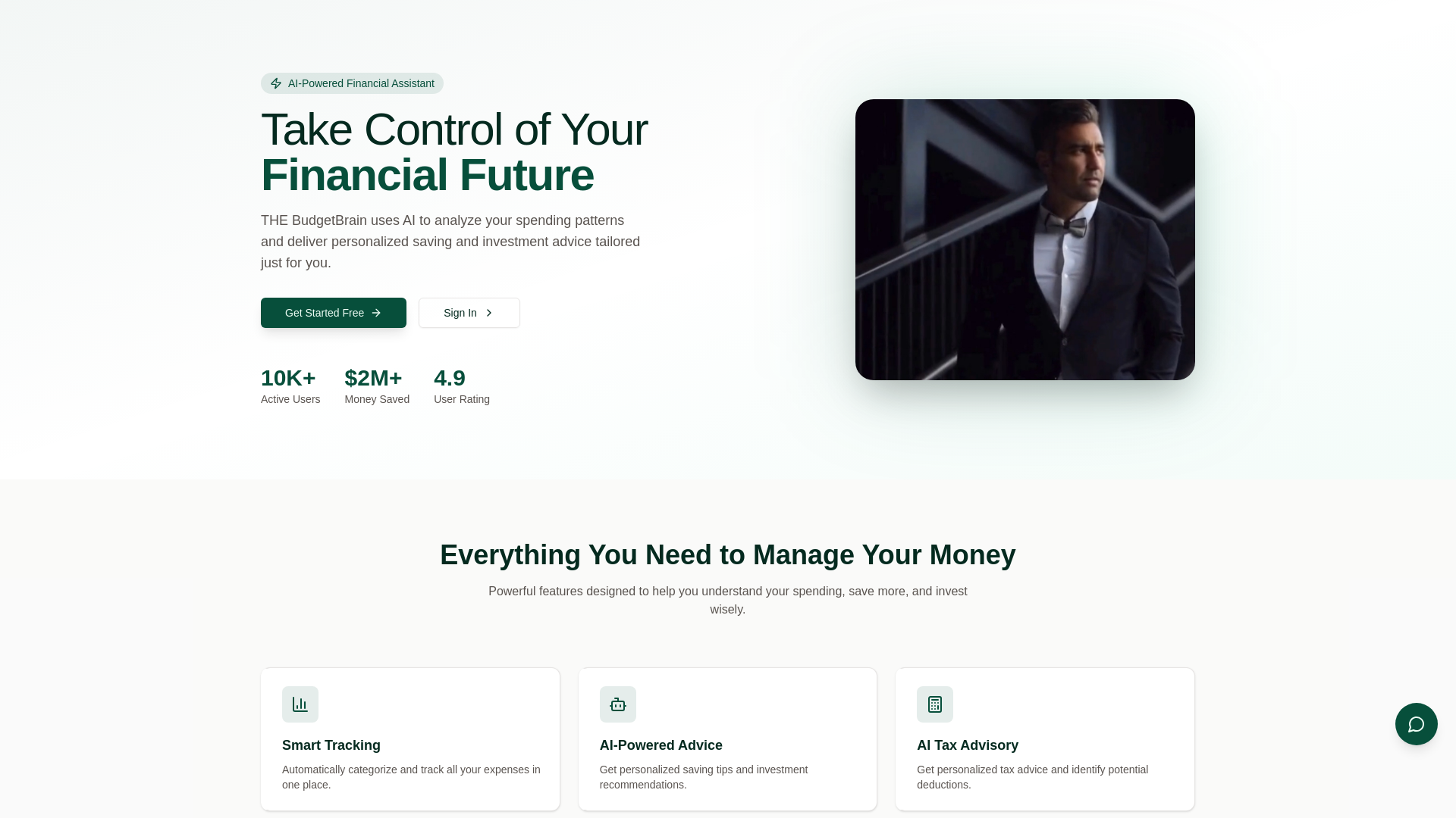 website screenshot of https://thebudgetbrain.org/