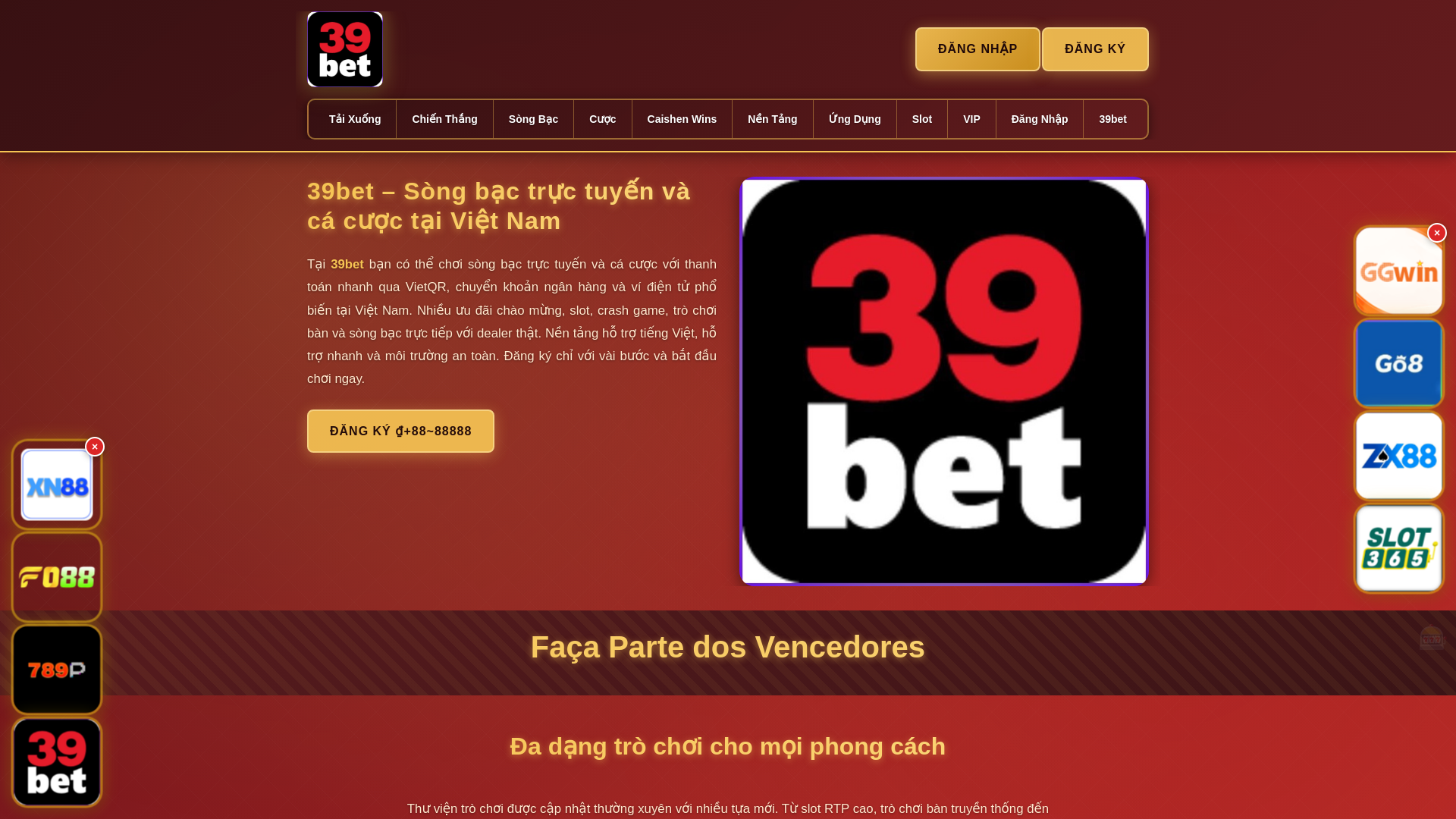 website screenshot of https://39bethai.com