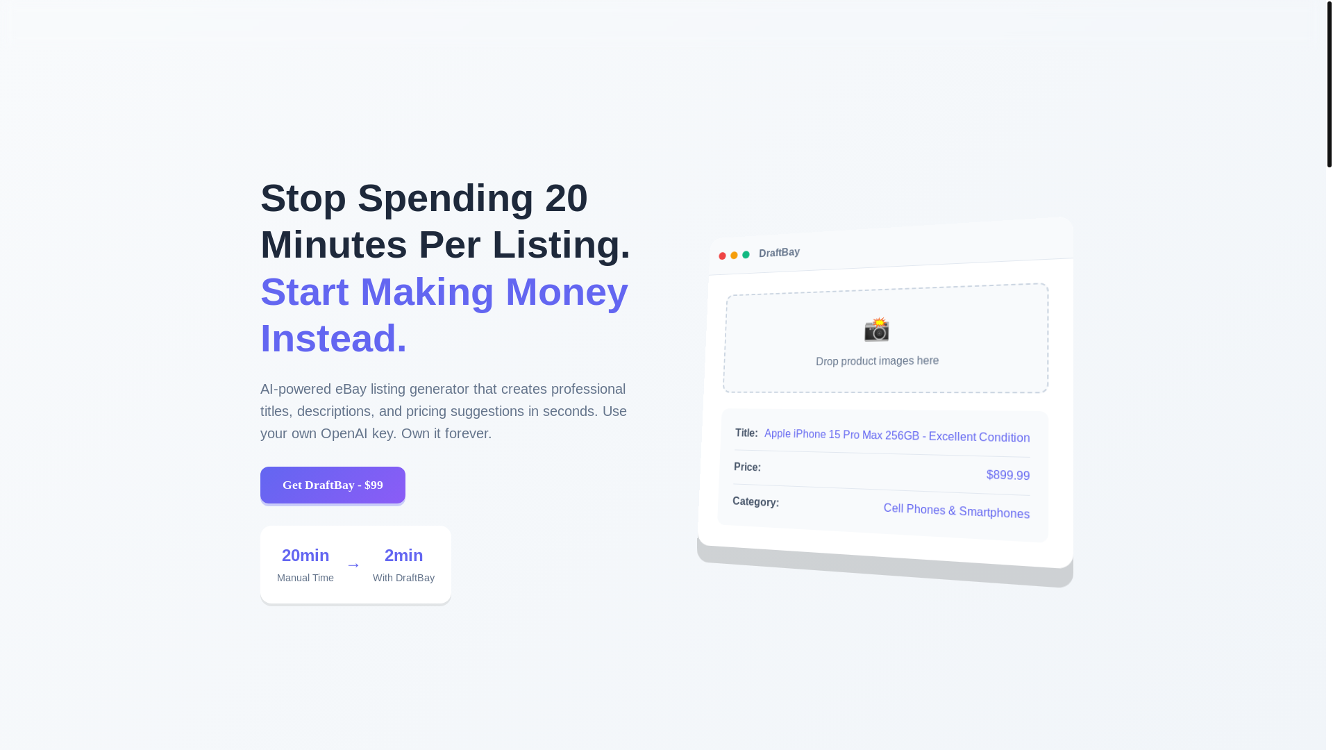 website screenshot of https://draftbay-website.pages.dev/