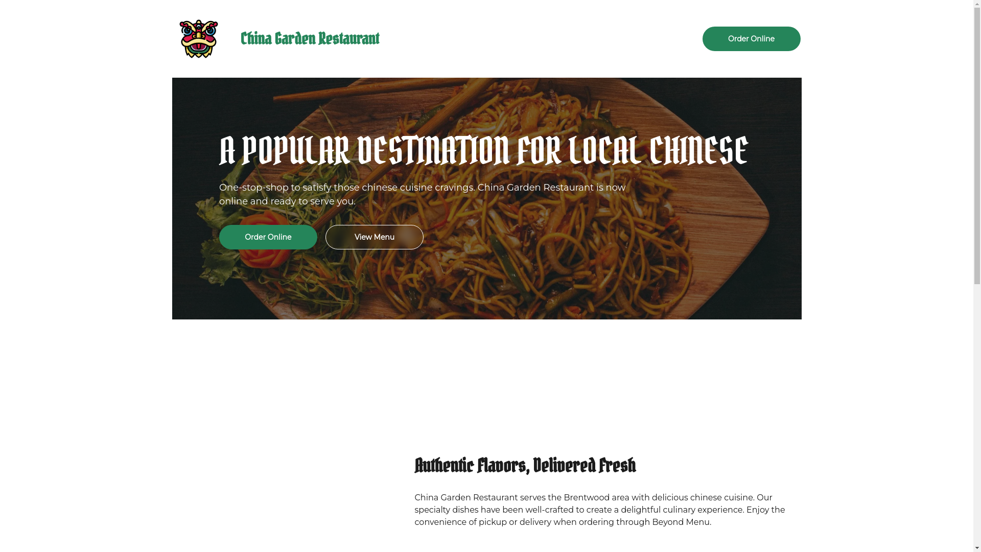 website screenshot of https://chinagardenrestaurantcalifornia.com/