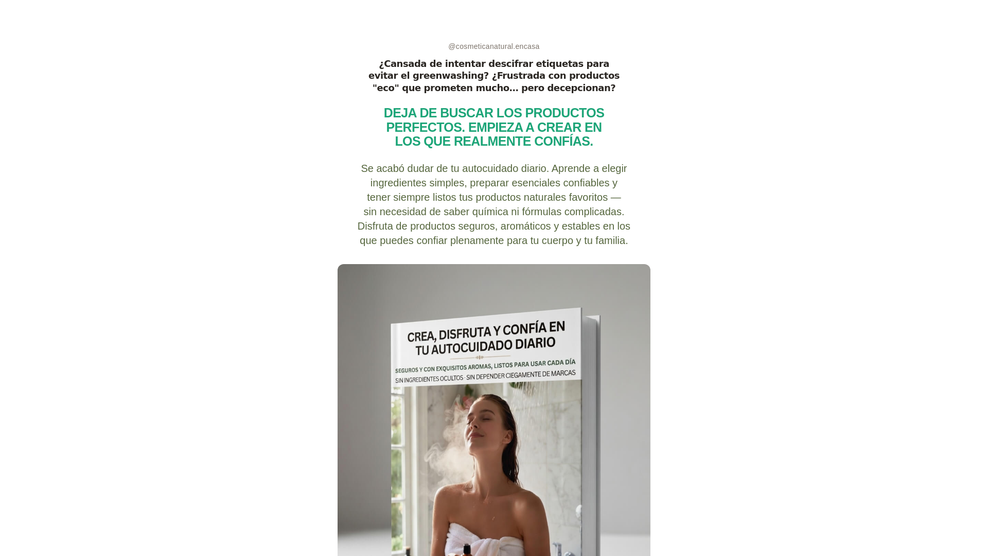 website screenshot of https://cosmeticanaturalhigienediaria.com