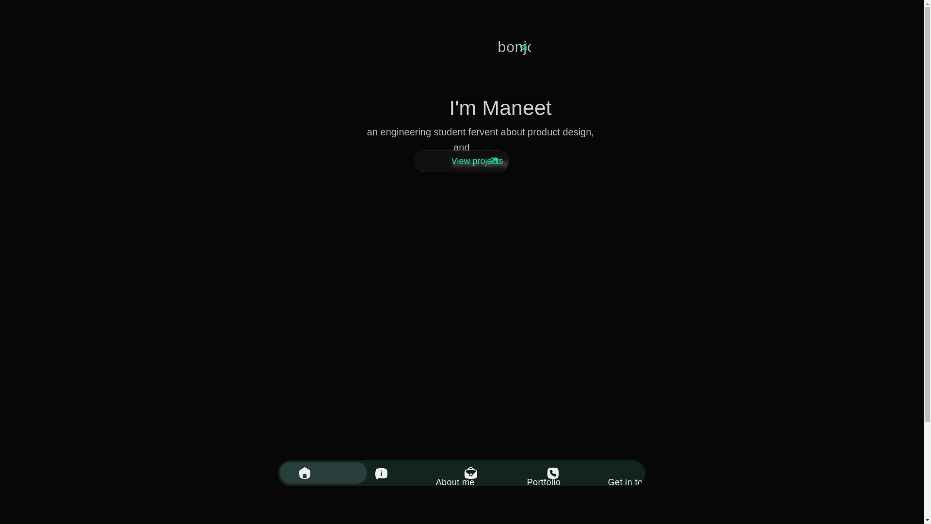 website screenshot of https://maneet.pages.dev/