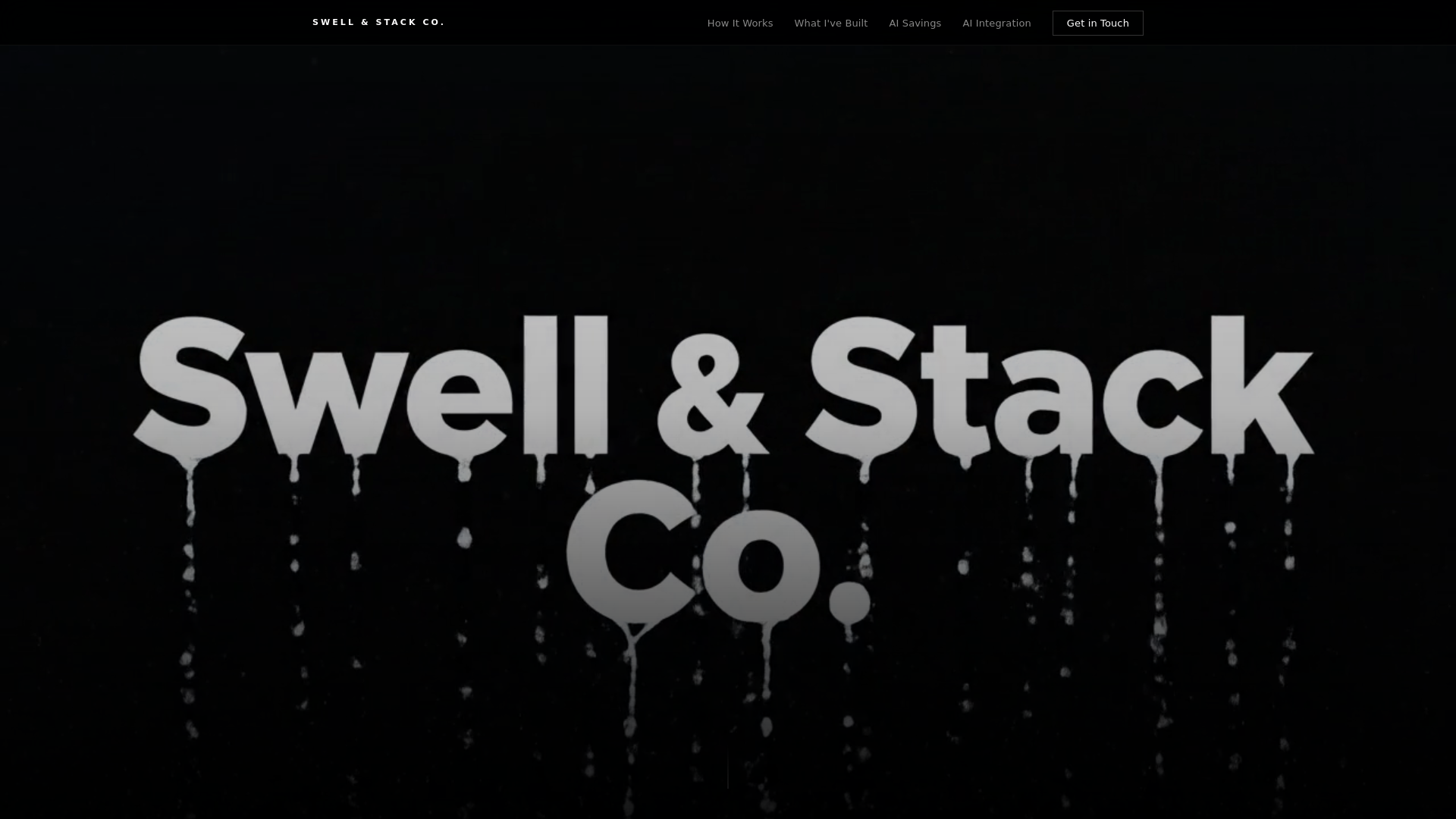 website screenshot of https://swellstackco.com/