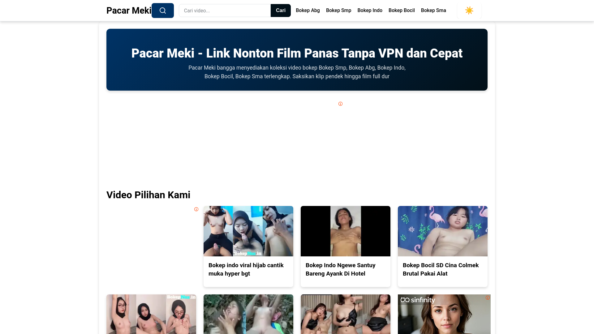 website screenshot of https://pacarmeki.pages.dev/