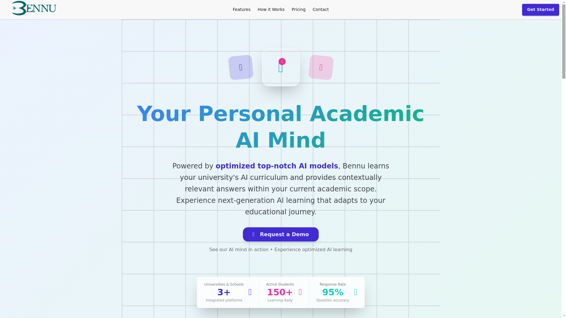 website screenshot of https://bennu-edu-website.pages.dev/