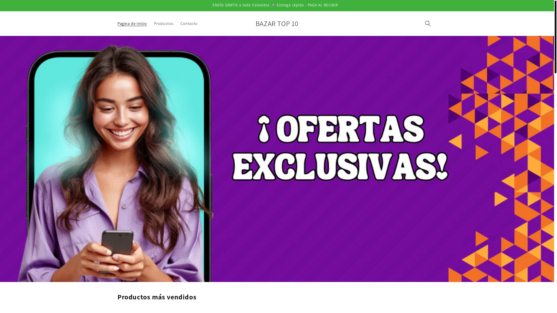 website screenshot of https://bazartop10.com/