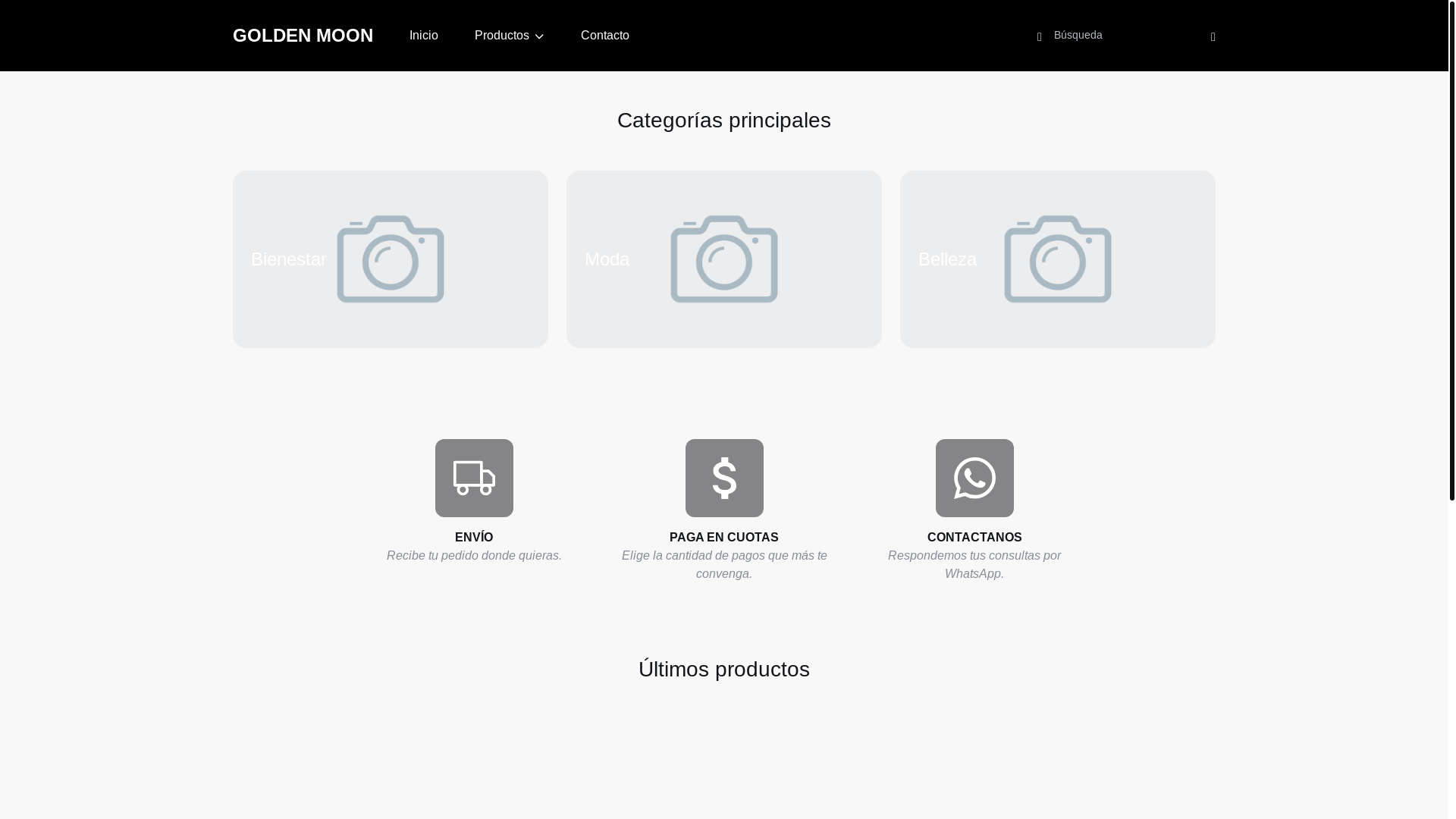 website screenshot of https://goldenmoonbylinda.site/