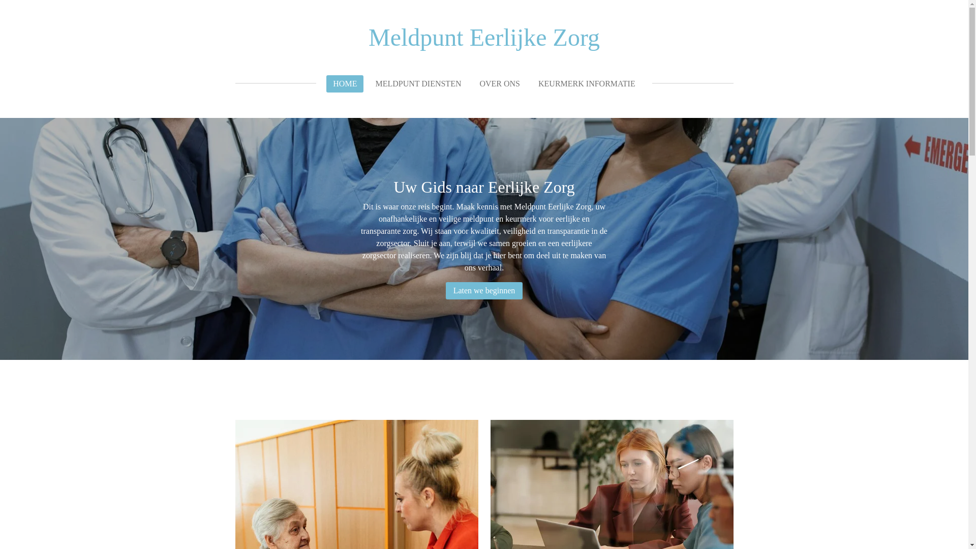 website screenshot of https://meldpunteerlijkezorg.nl/