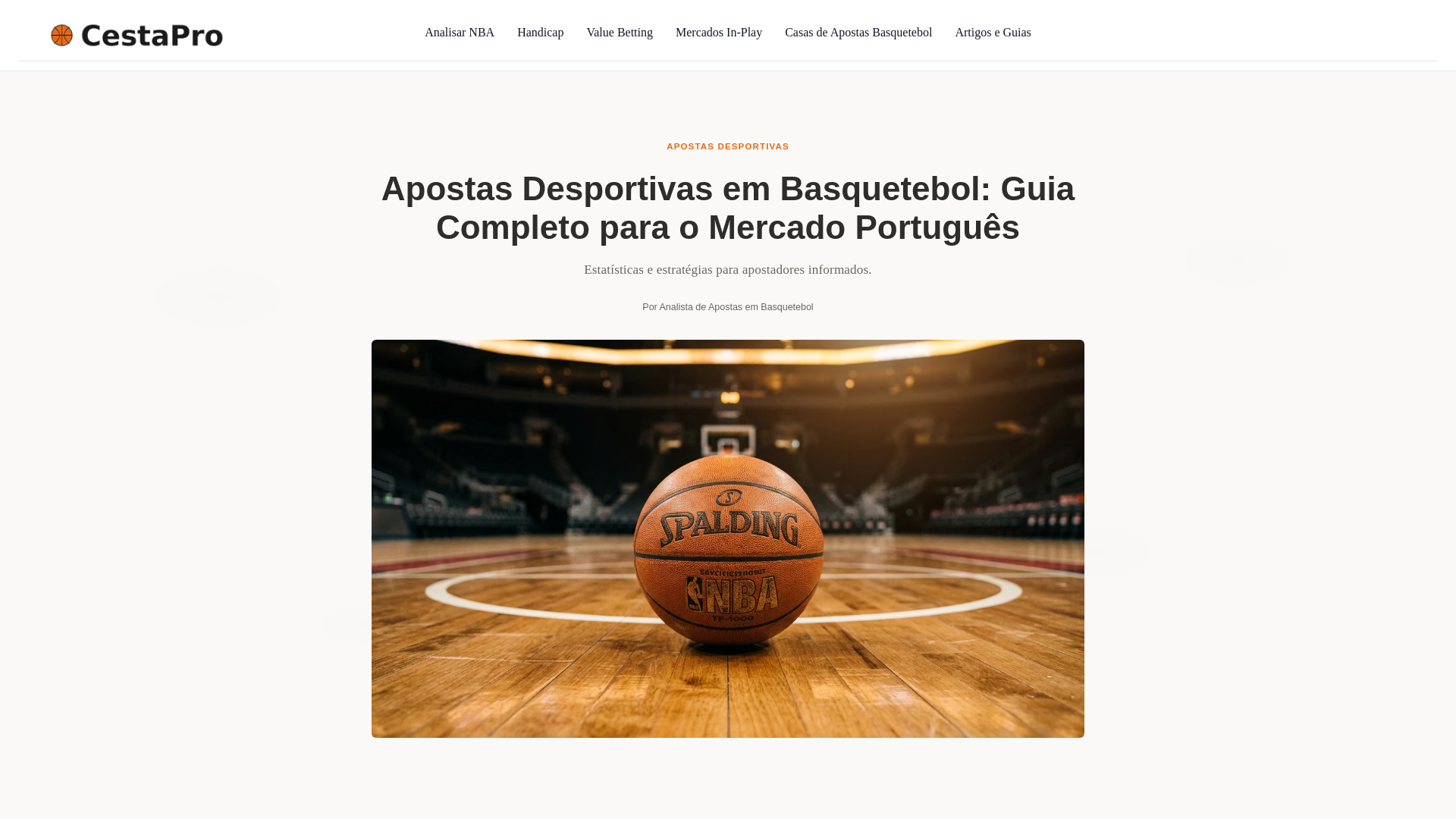 website screenshot of https://apostasbasquetebol.com