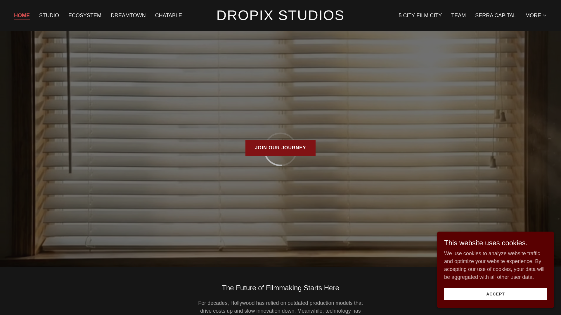 website screenshot of https://dropixstudios.com/