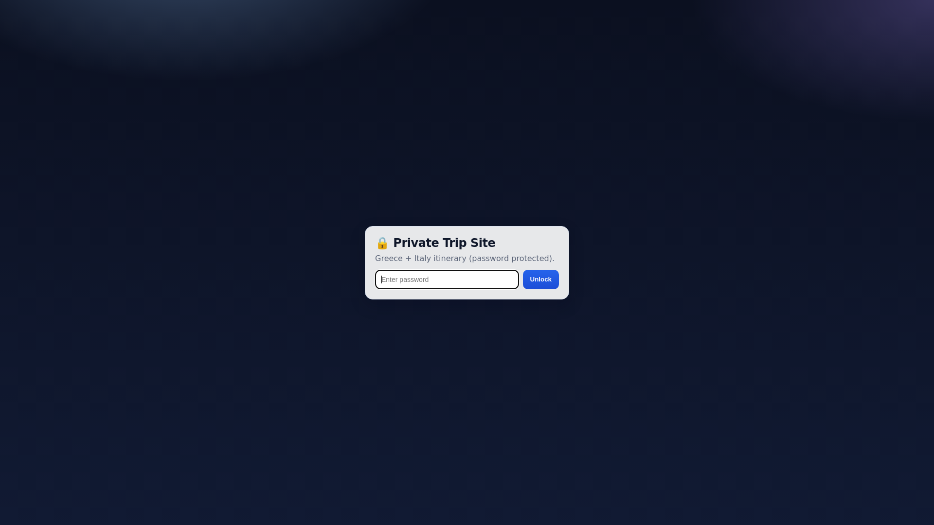 website screenshot of https://greece-italy-trip.pages.dev/