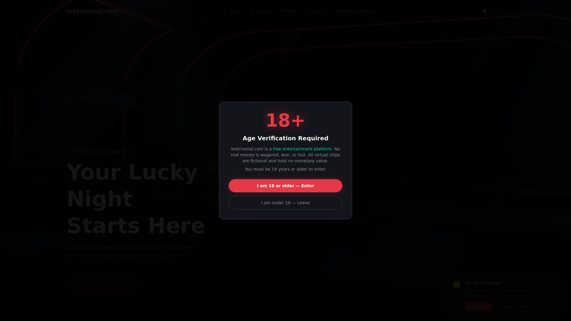 website screenshot of https://lextrivonal.com