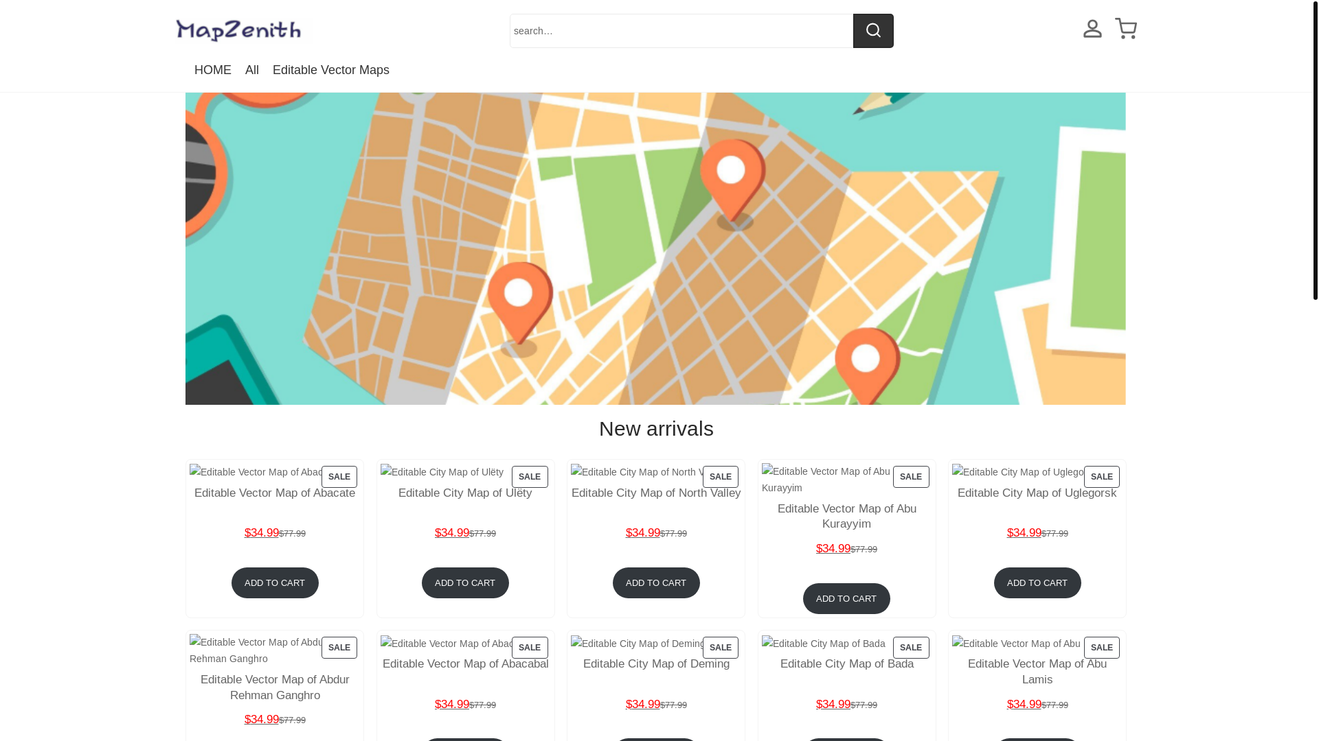 website screenshot of https://mapzenith.com/