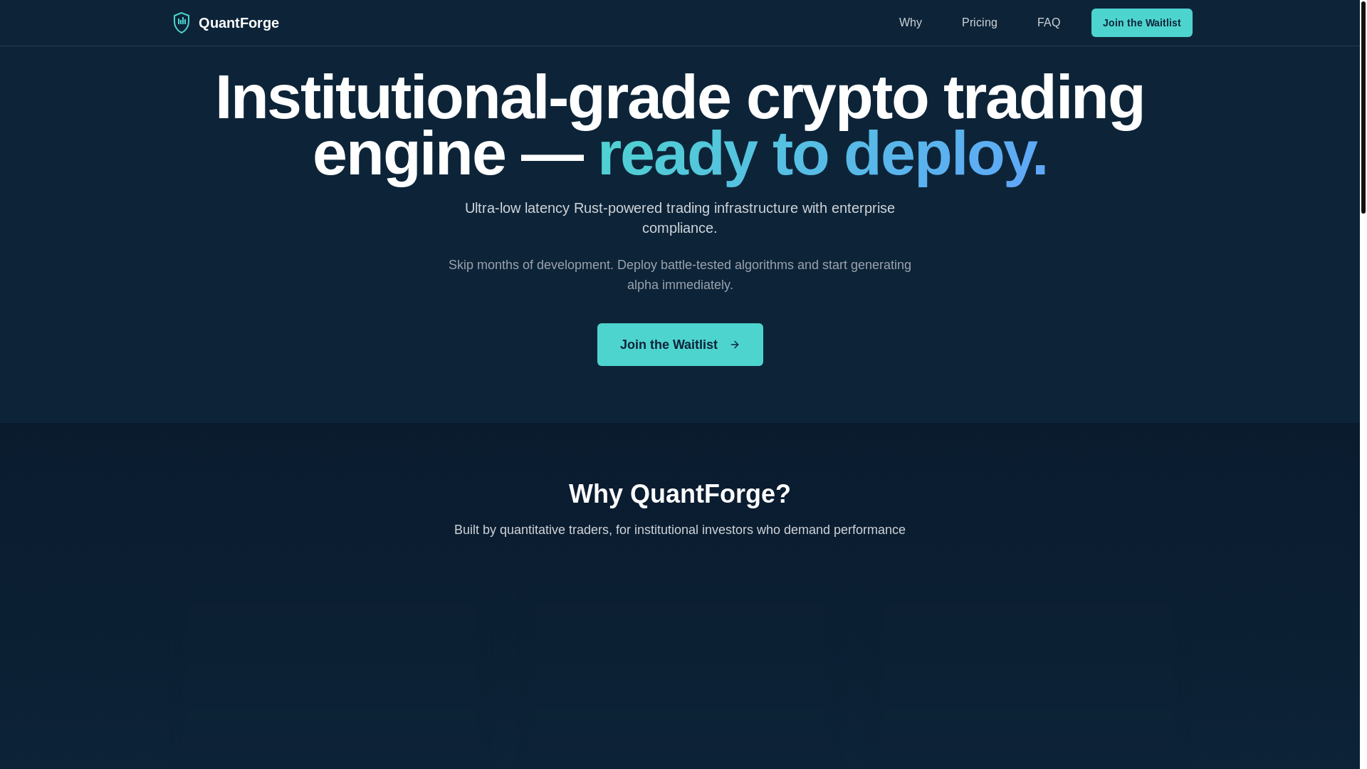 website screenshot of https://quantforge.ch/