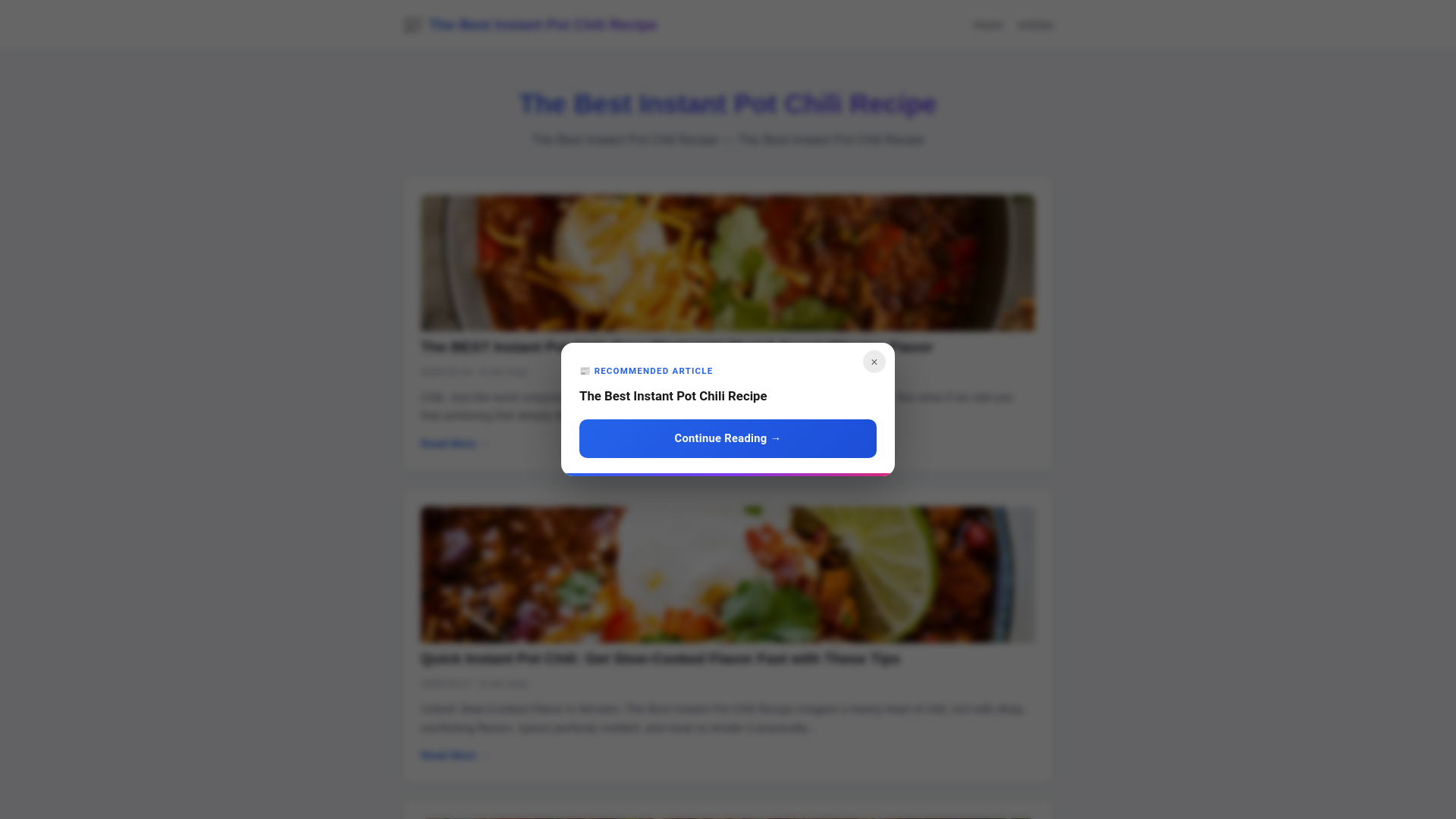 website screenshot of https://the-best-instant-pot-chili-recipe.pages.dev/