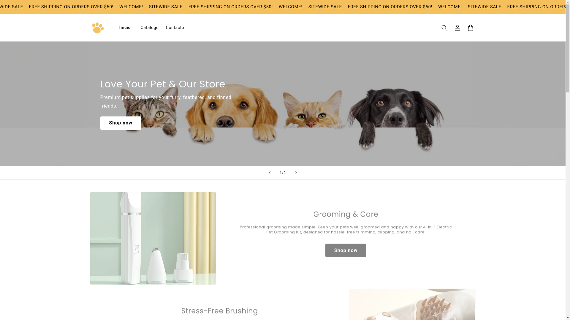 website screenshot of https://mundo-patas.com/